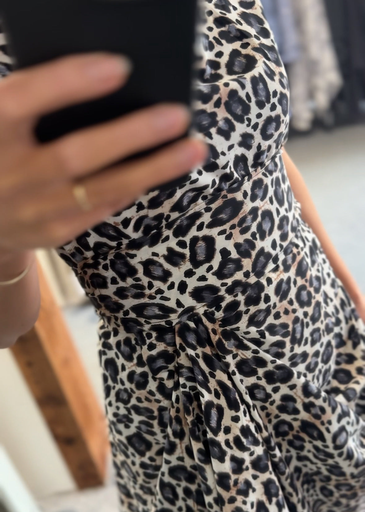 Grey Leopard Print Ivy Dress