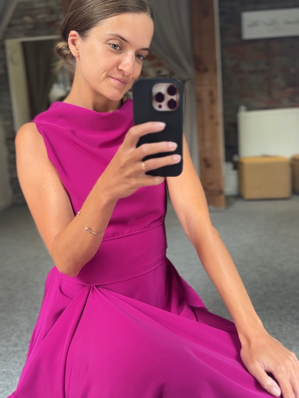 Cerise Ivy Dress