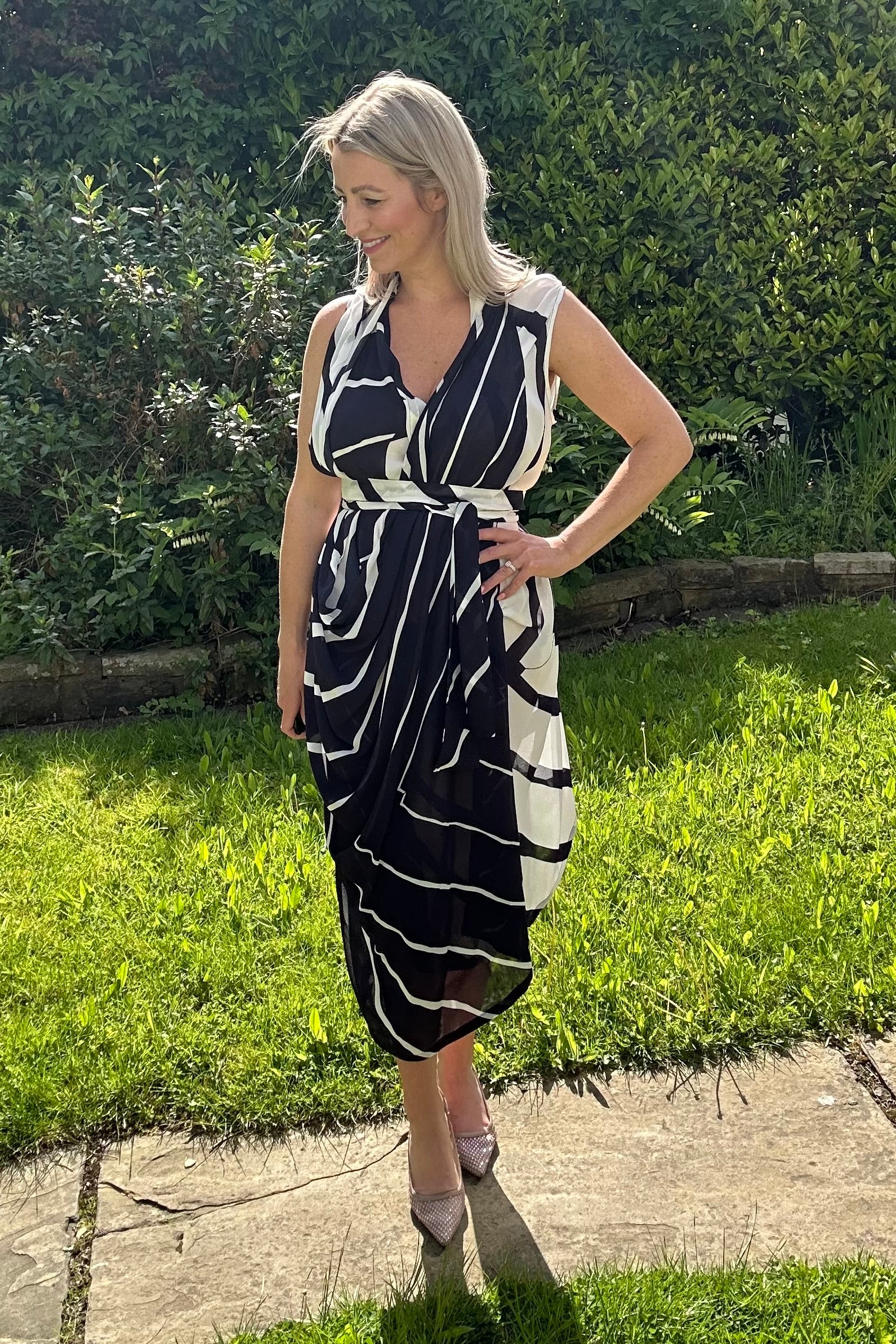 Navy and Cream Lexi Dress