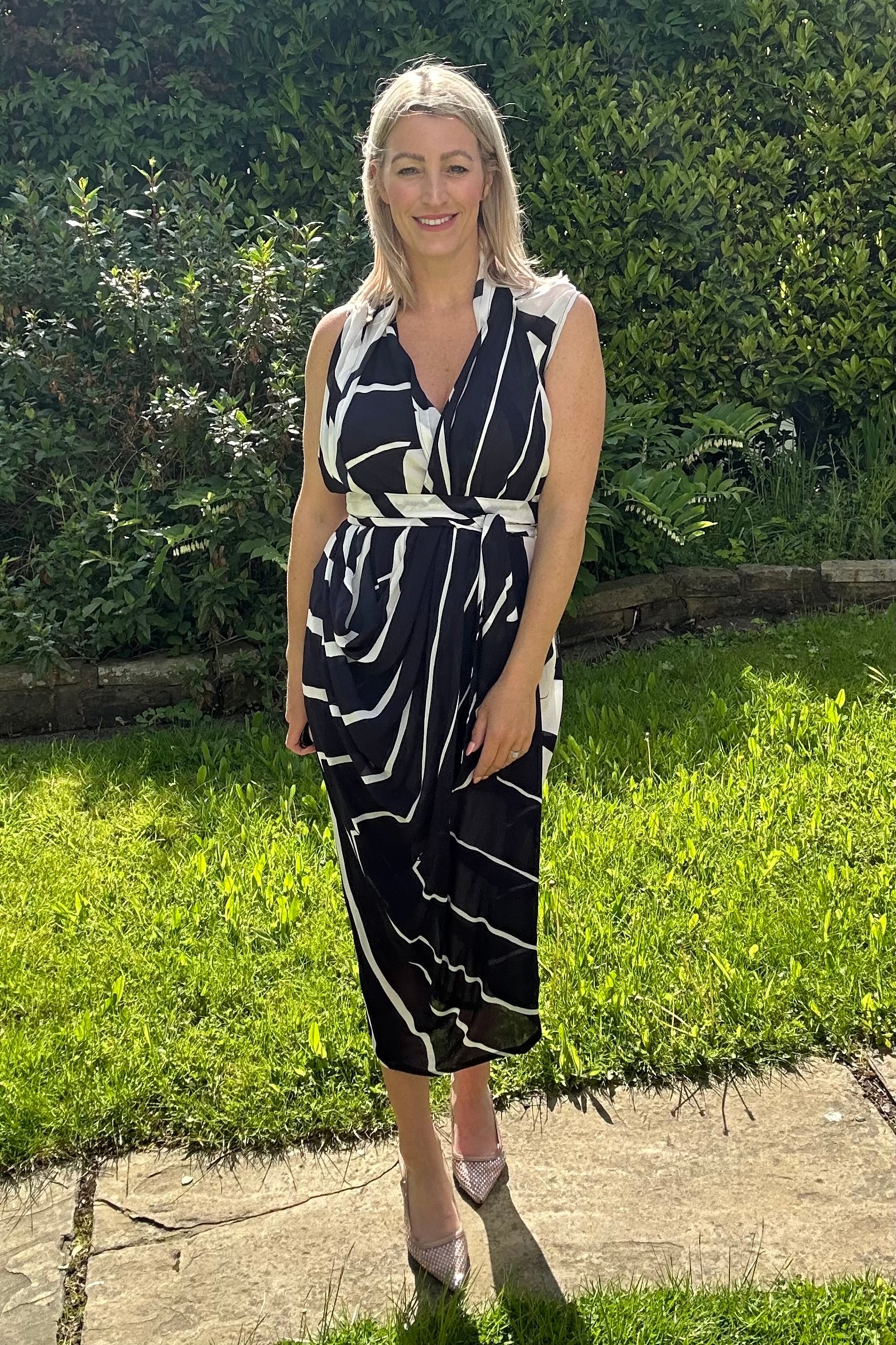 Navy and Cream Lexi Dress