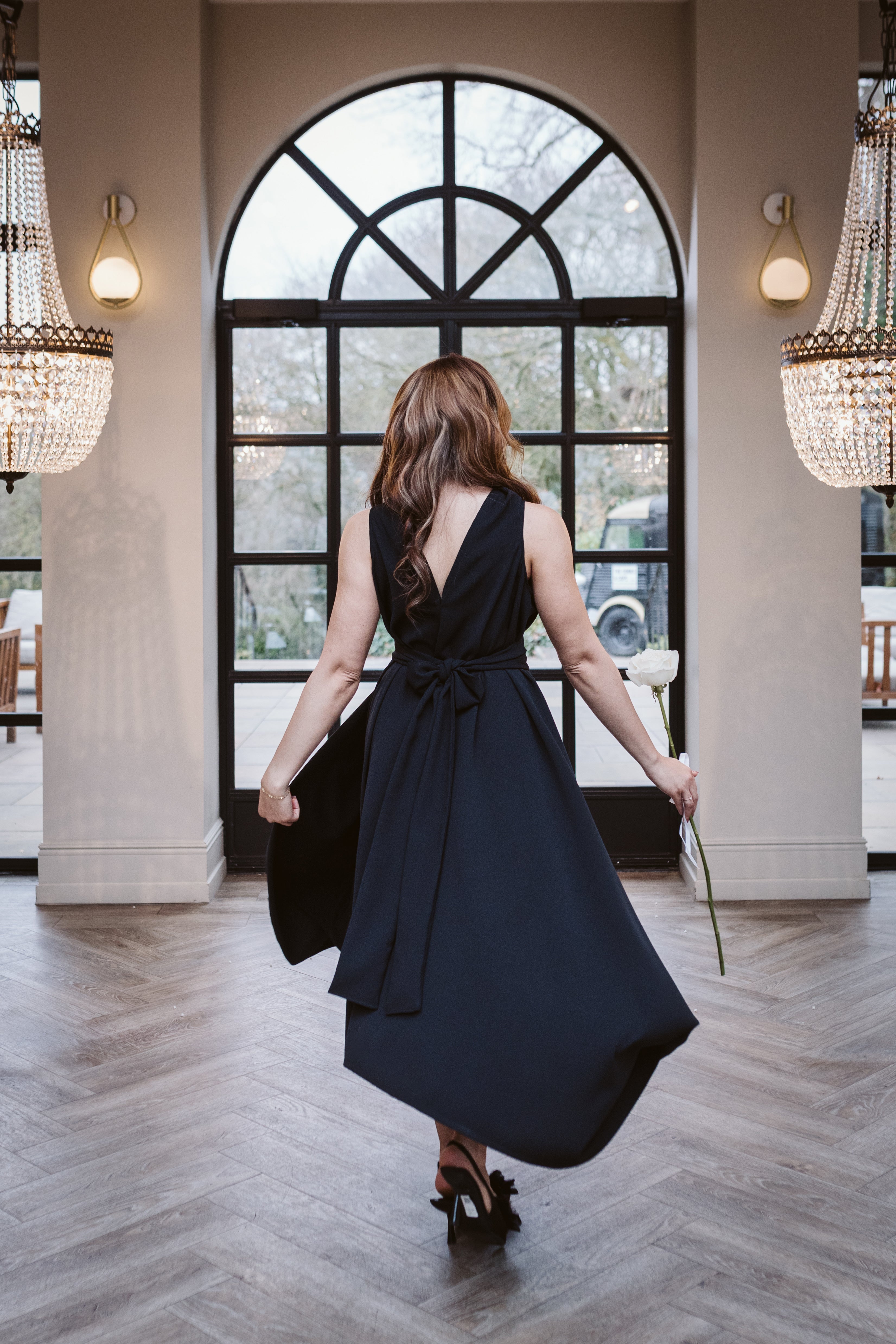 Black Darcy Midi Dress