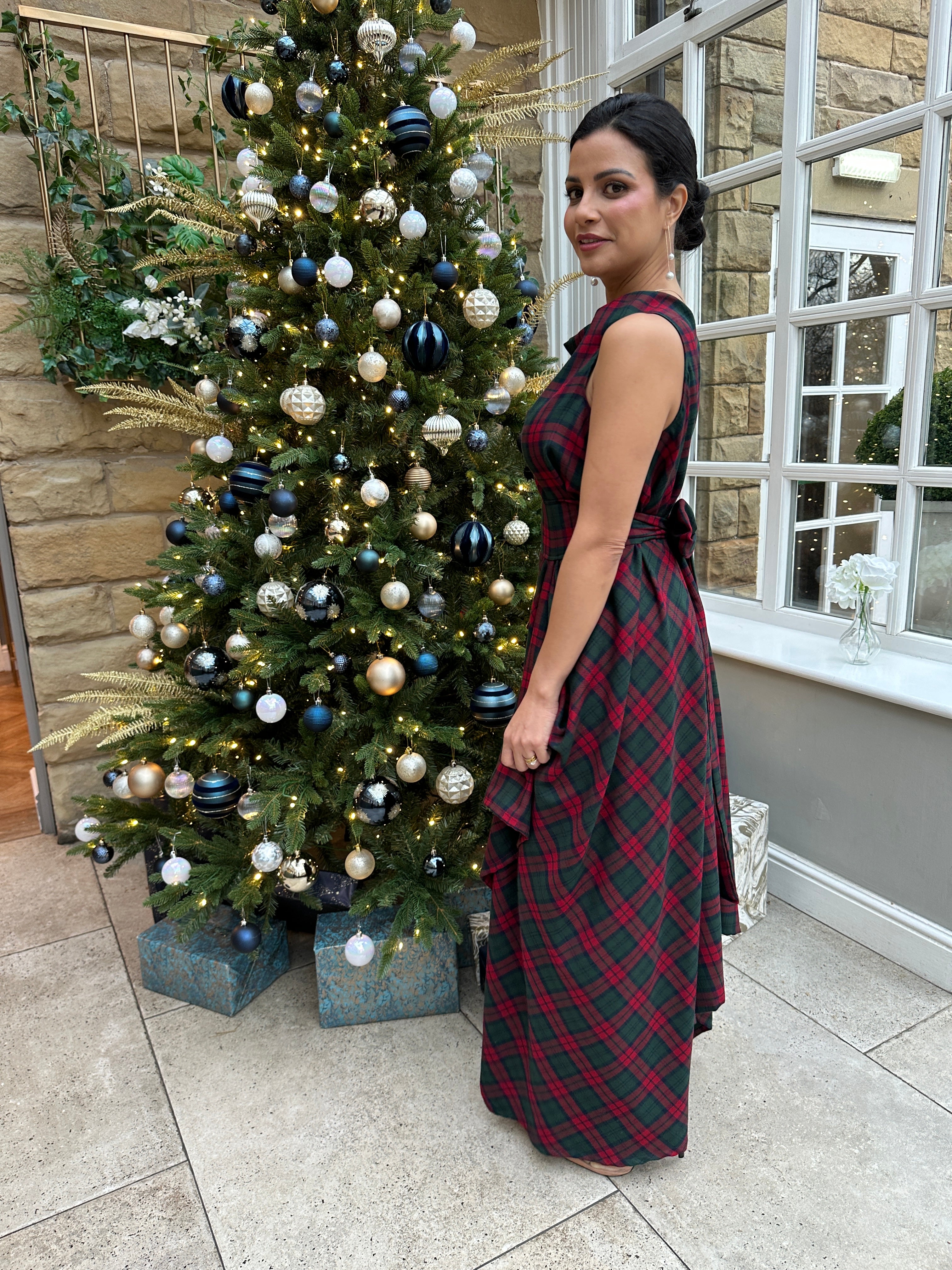 Red & Green Tartan Ivy Dress.