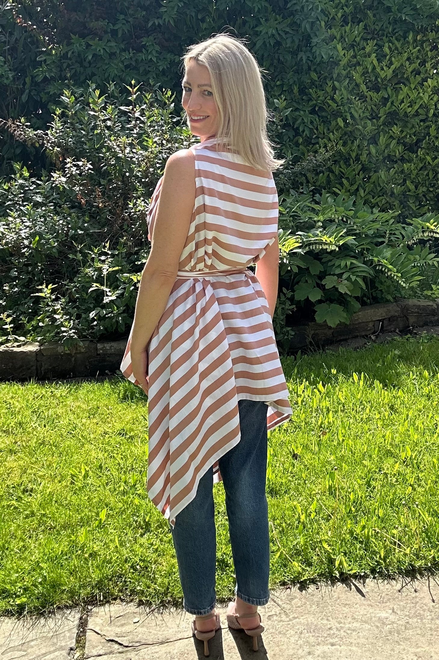 Beige Stripe Lexi Top