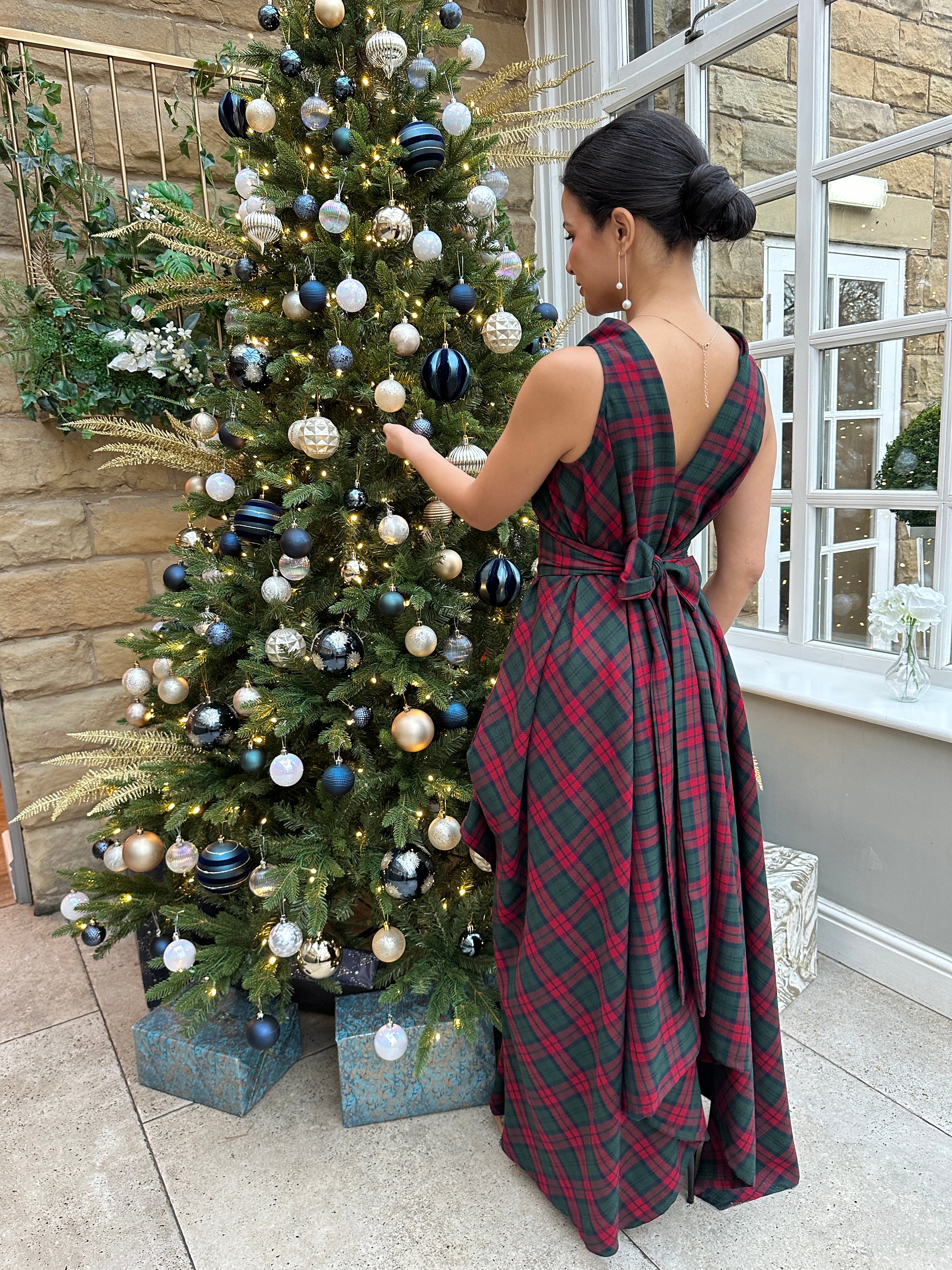 Red & Green Tartan Ivy Dress.