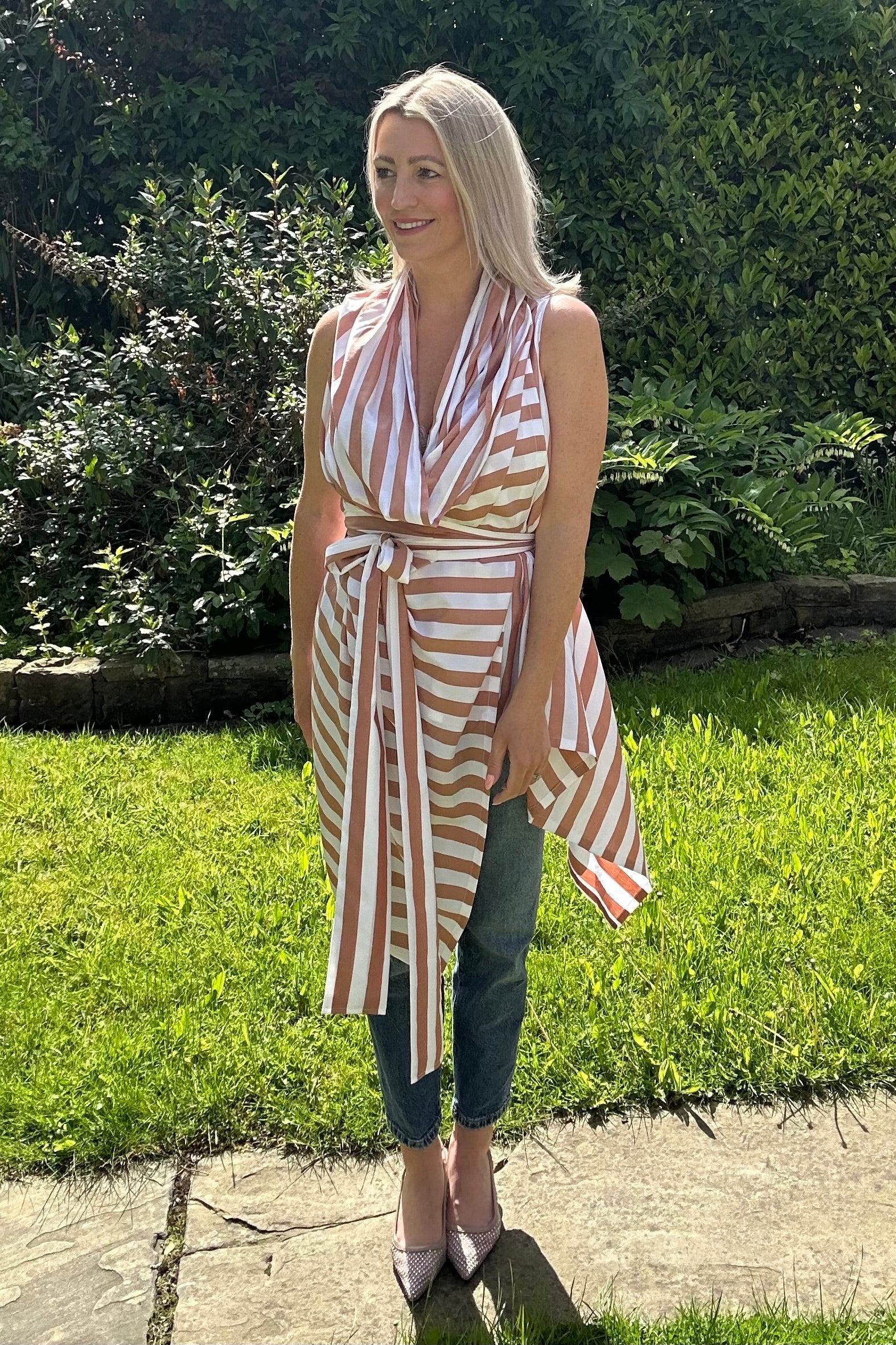 Beige Stripe Lexi Top