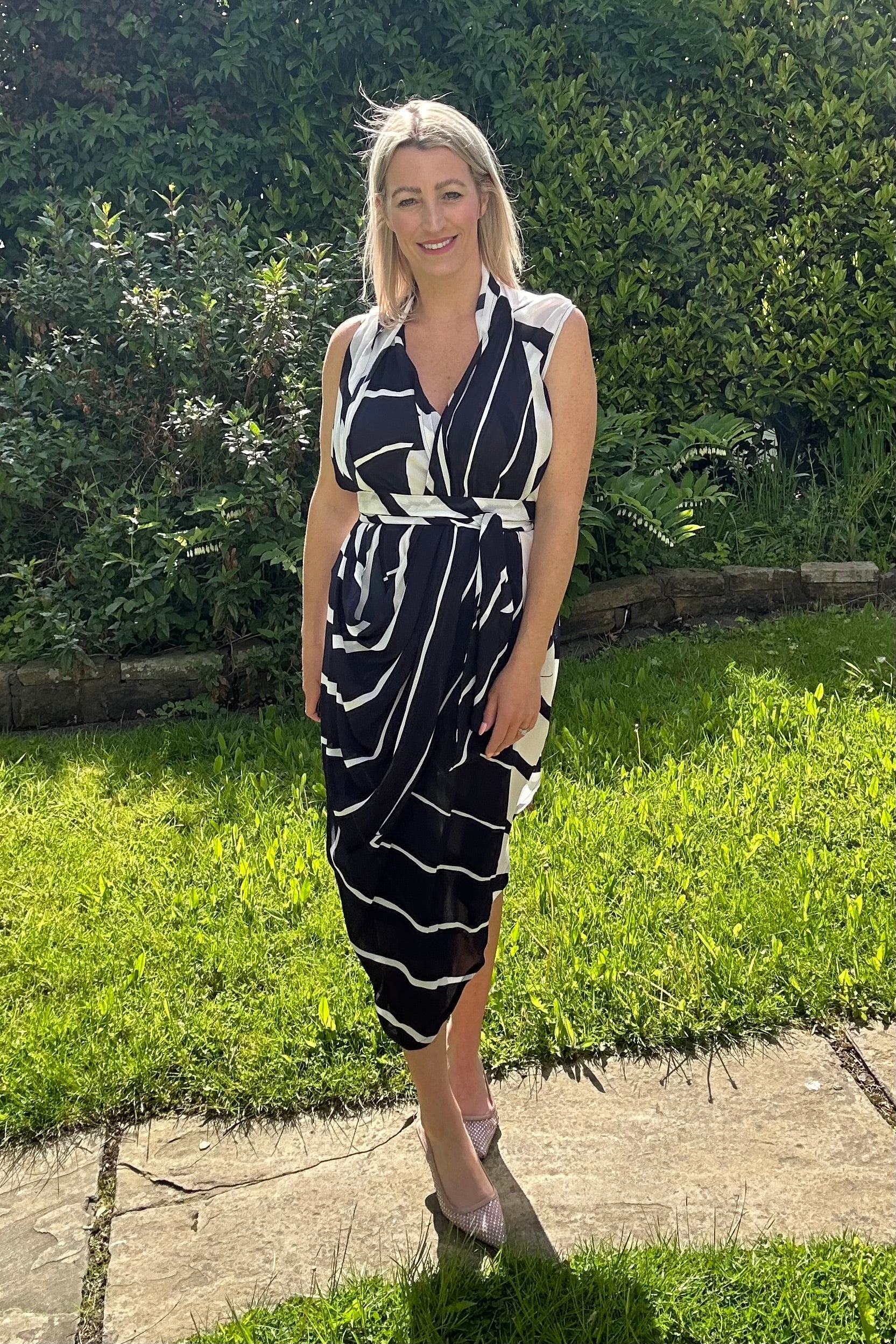 Navy and Cream Lexi Dress