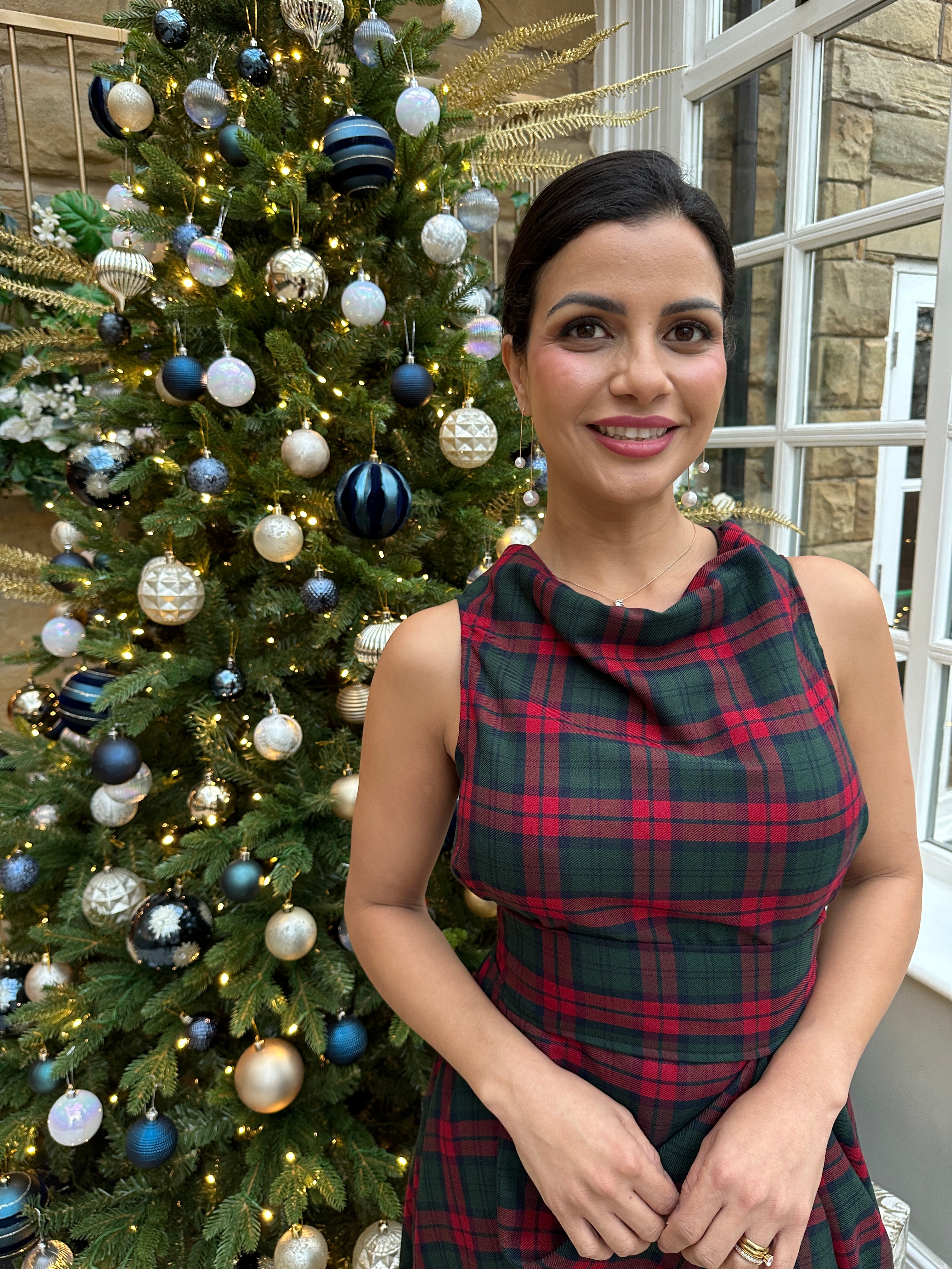 Red & Green Tartan Ivy Dress.