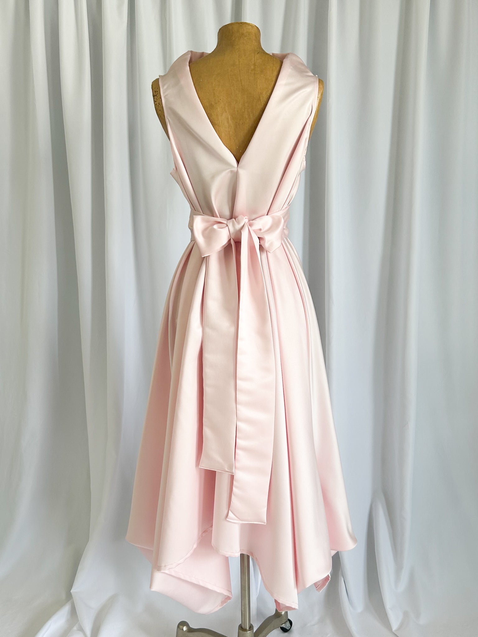 Pale Pink Satin Darcy Dress
