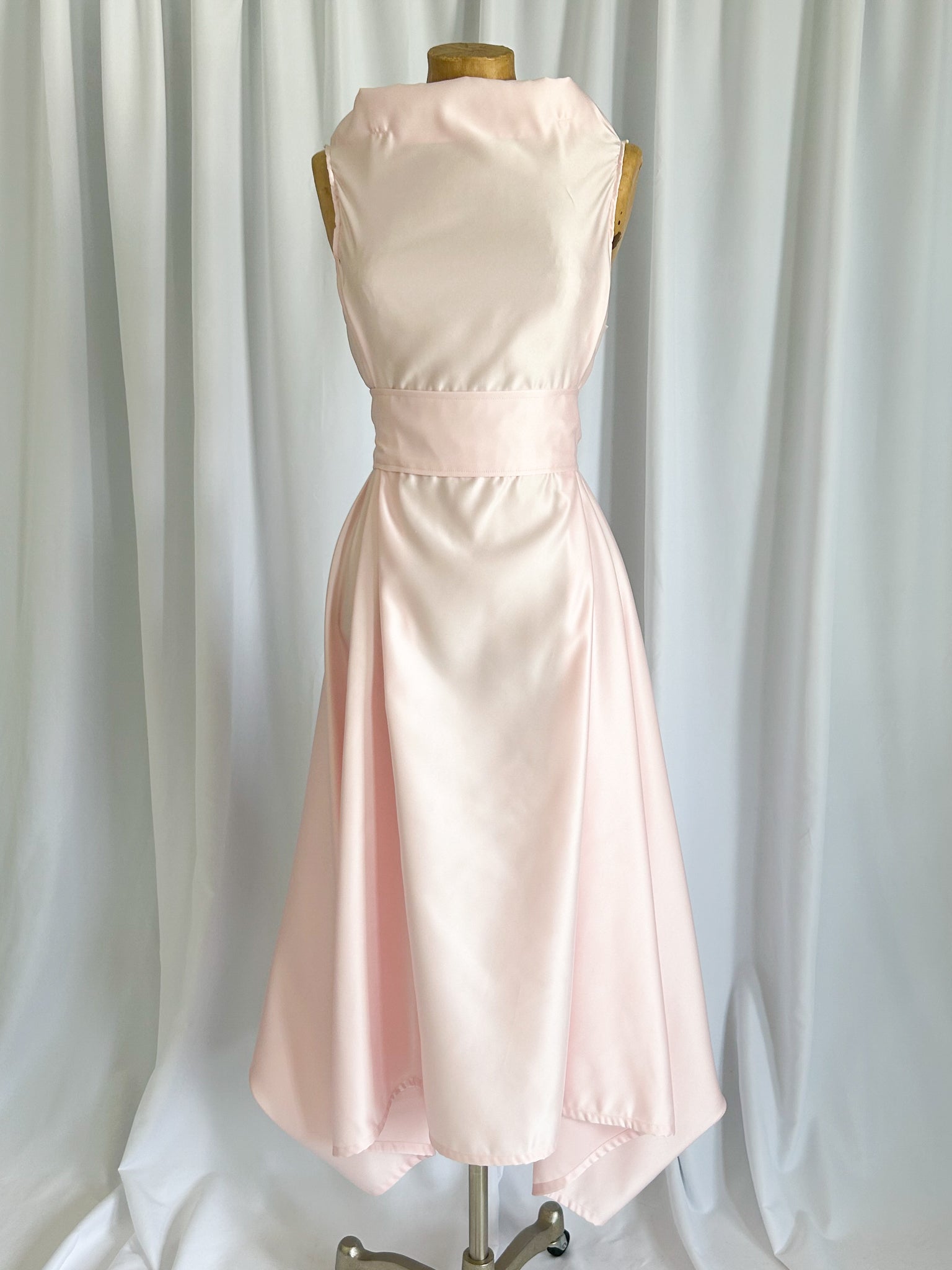 Pale Pink Satin Darcy Dress