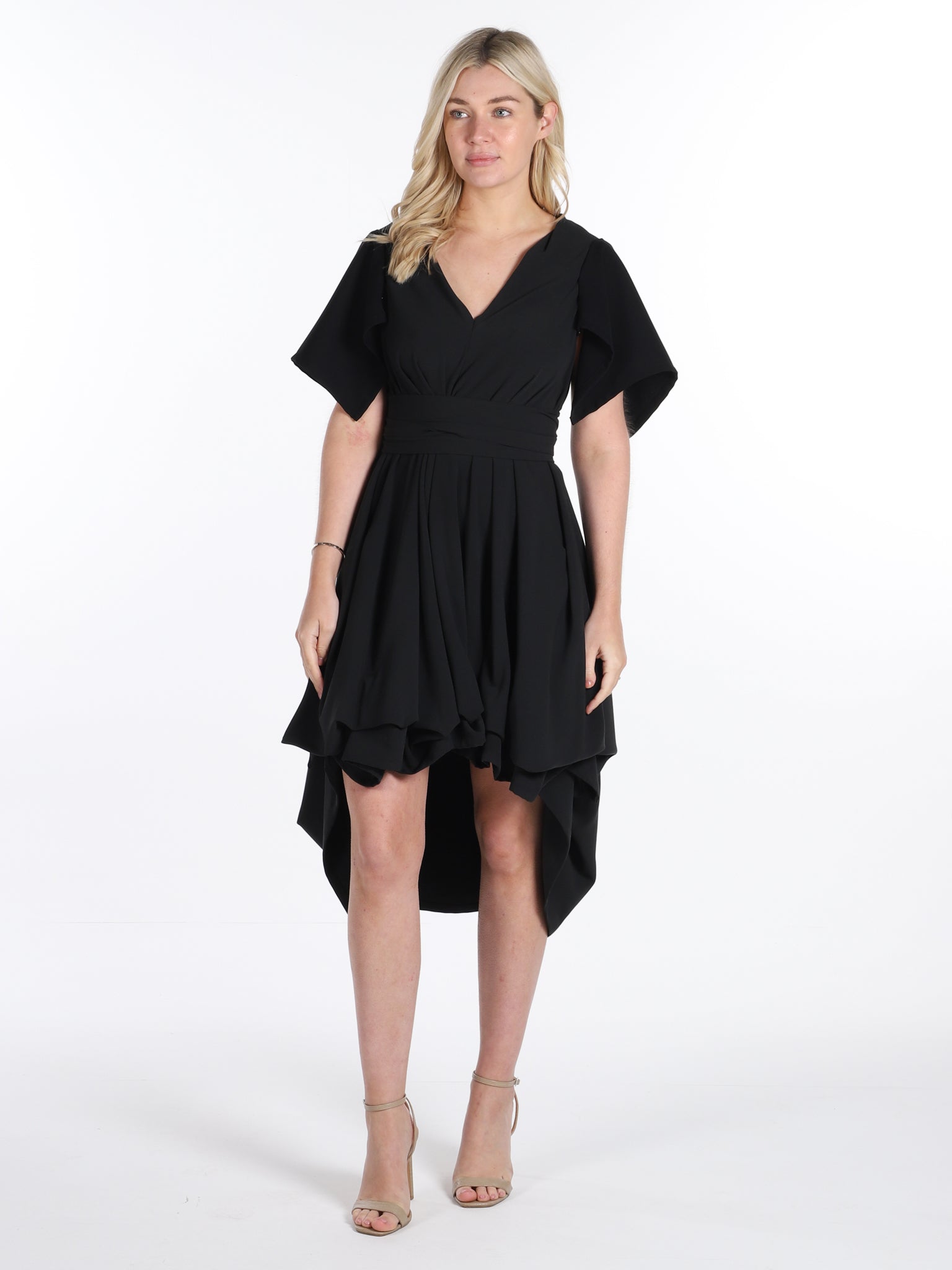 Black Harlow with Waterfall Sleeves