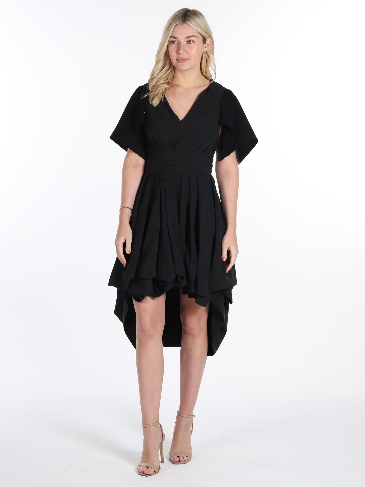 Black Harlow with Waterfall Sleeves