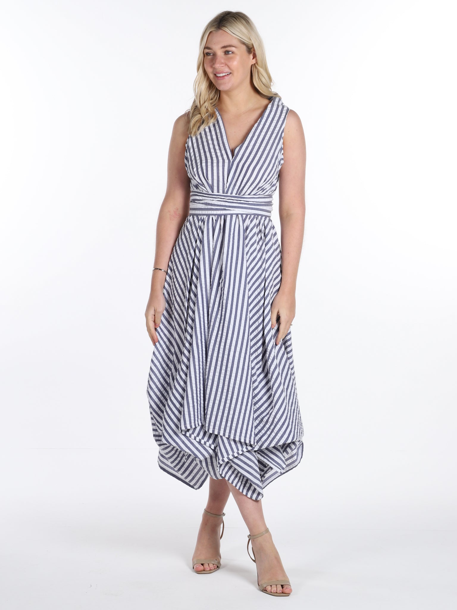 Blue Stripe Darcy Dress