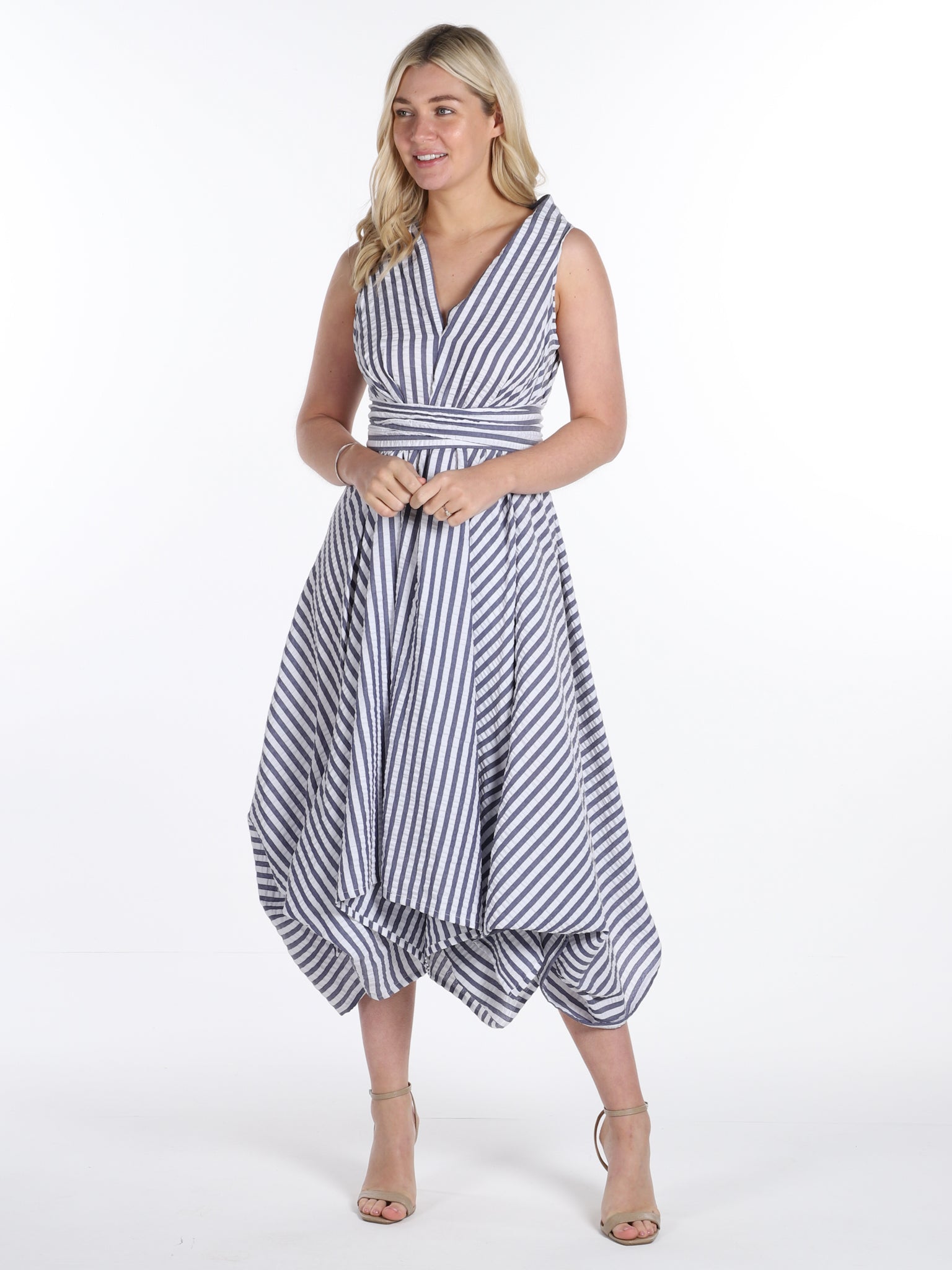 Blue Stripe Darcy Dress