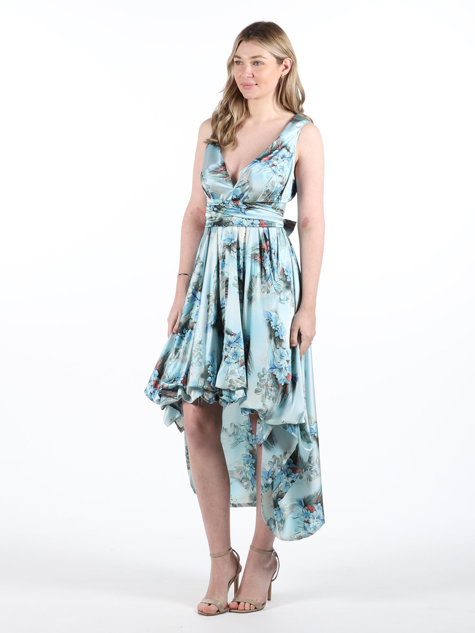Blue Olivia Floral Harlow Dress