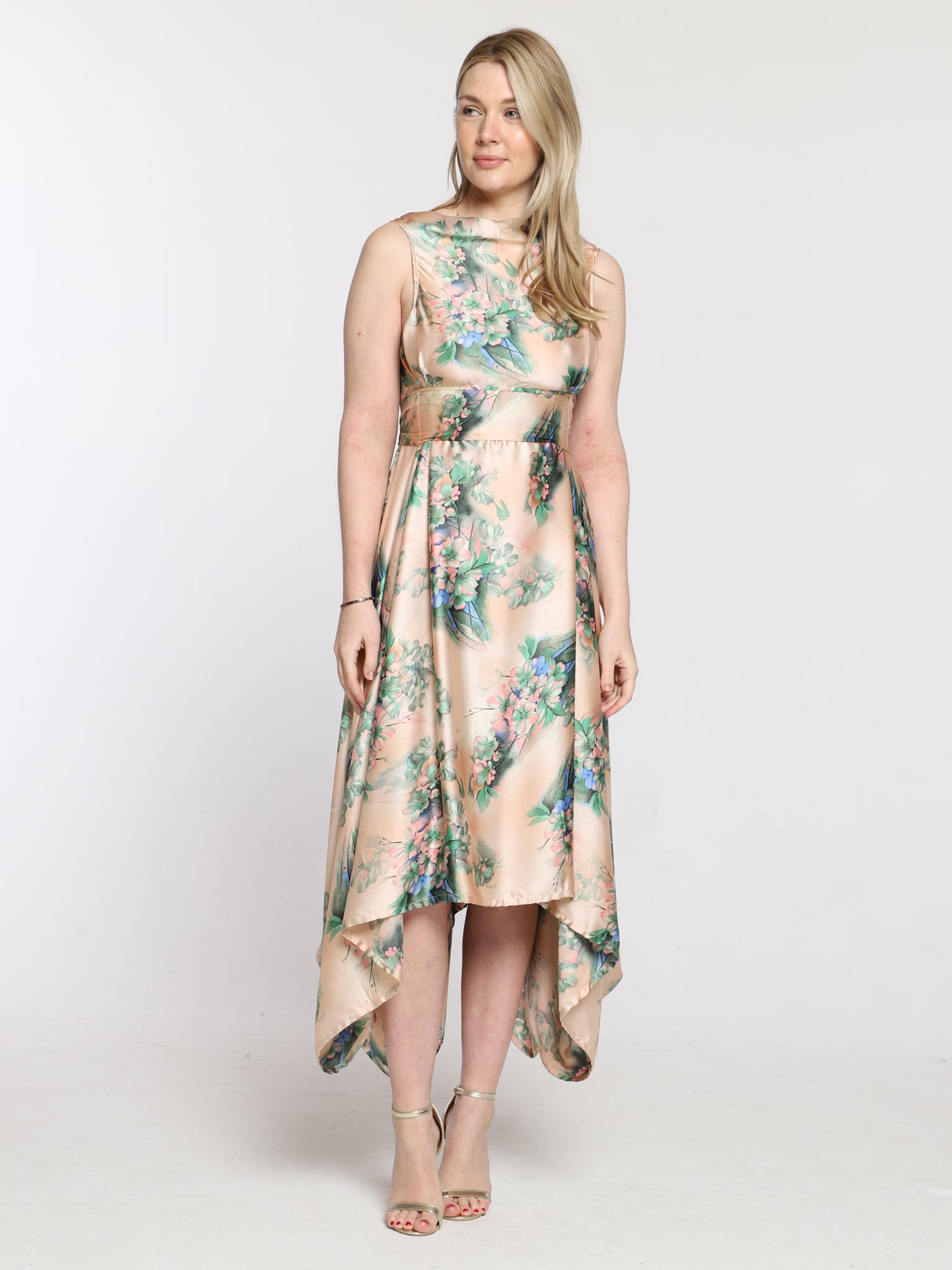 Nude Lucia Print Darcy Midi Dress