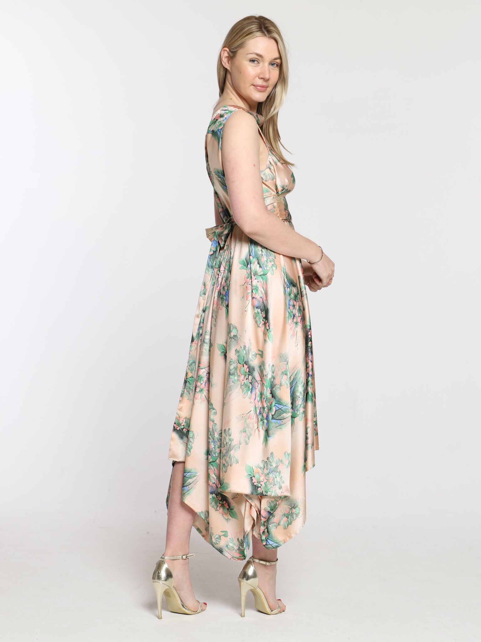 Nude Lucia Print Darcy Midi Dress