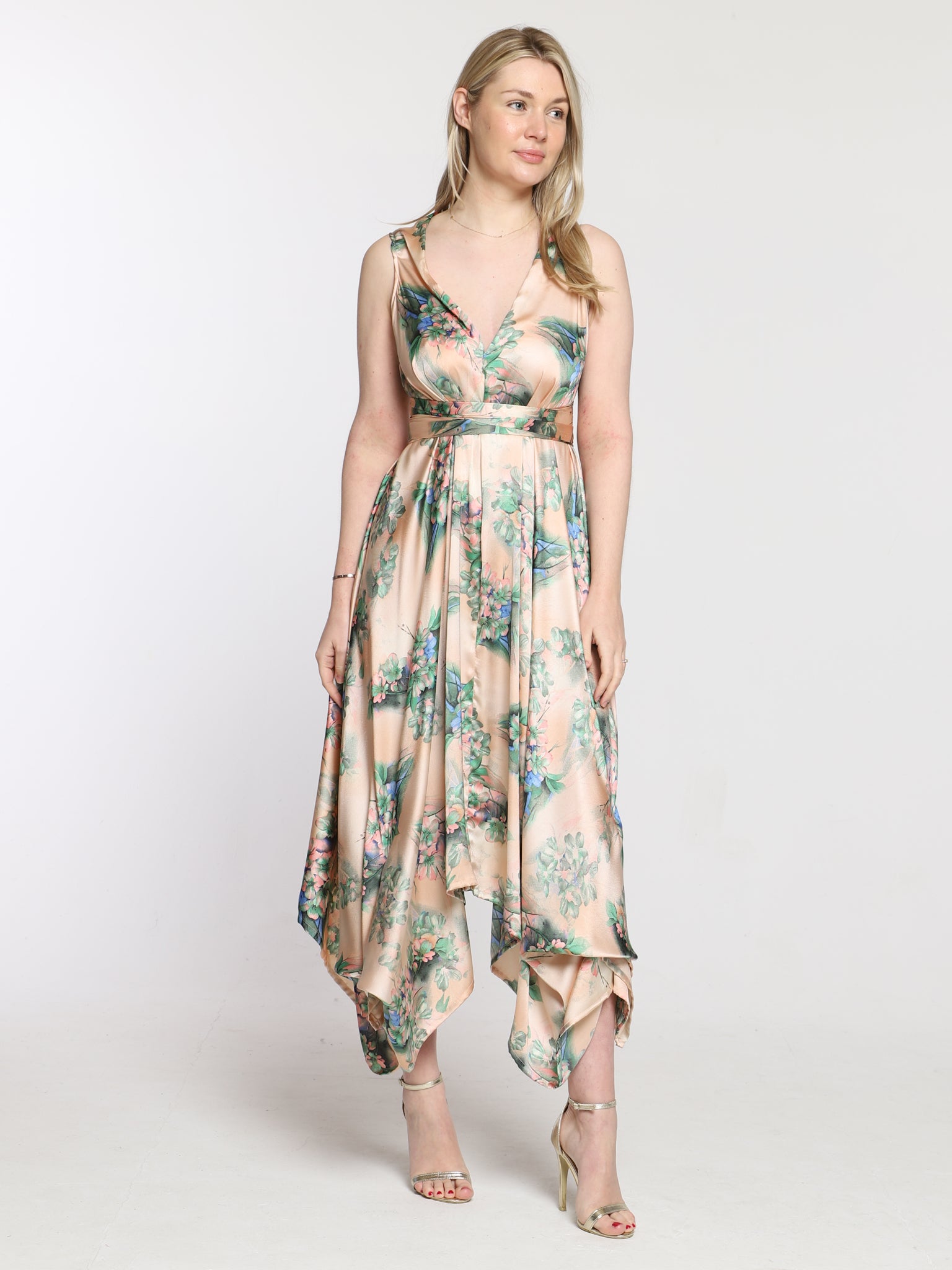 Nude Lucia Print Darcy Midi Dress