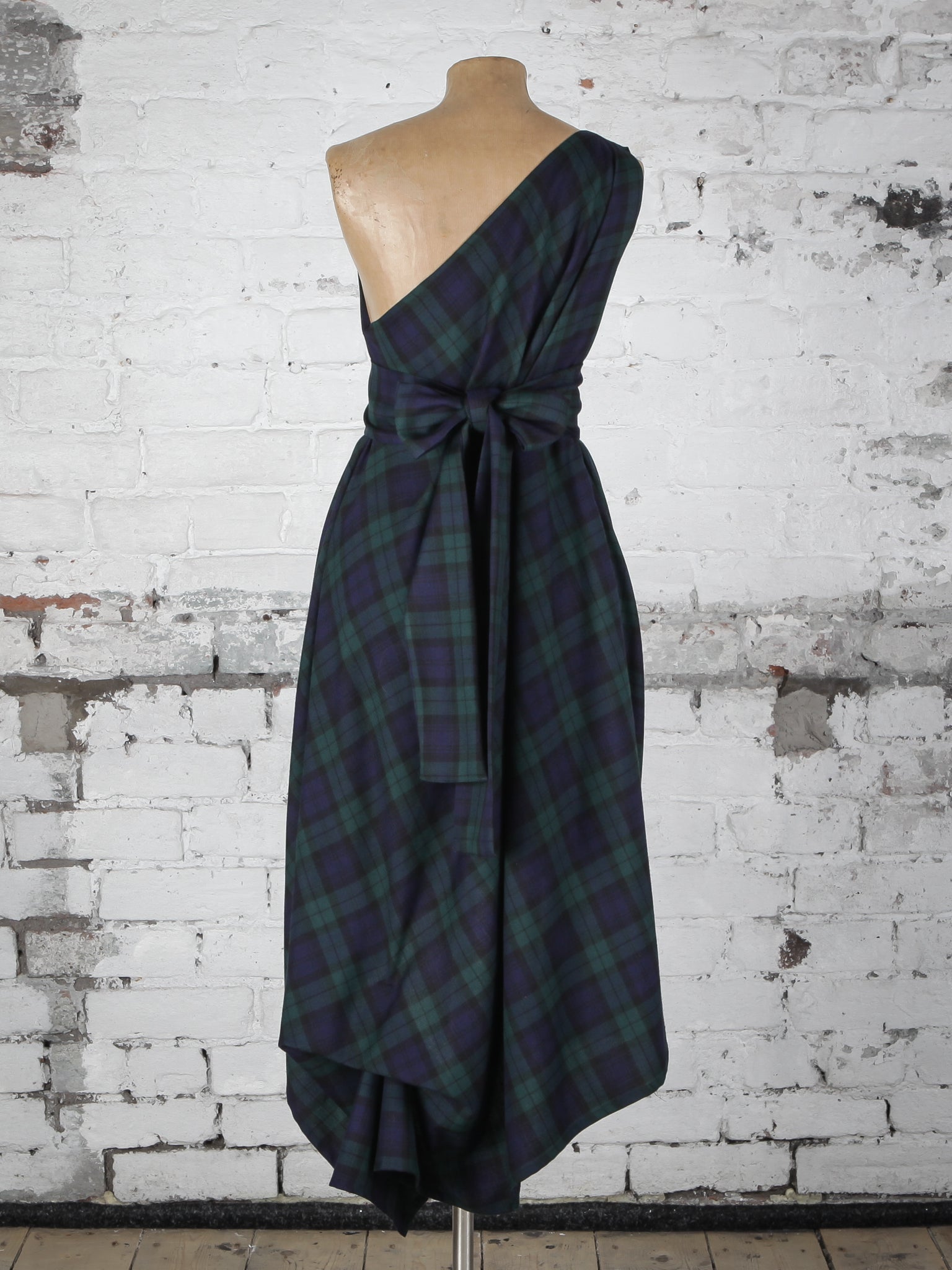 Navy and Green Tartan Jessie Dress