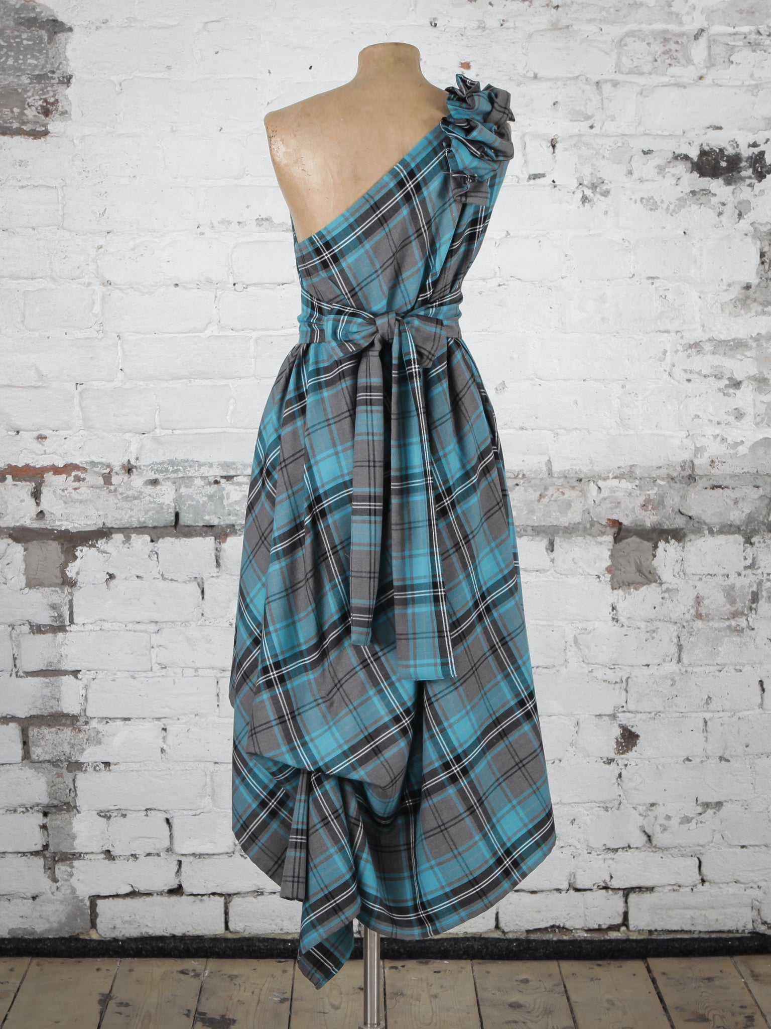 Turquoise Tartan Jessie Dress