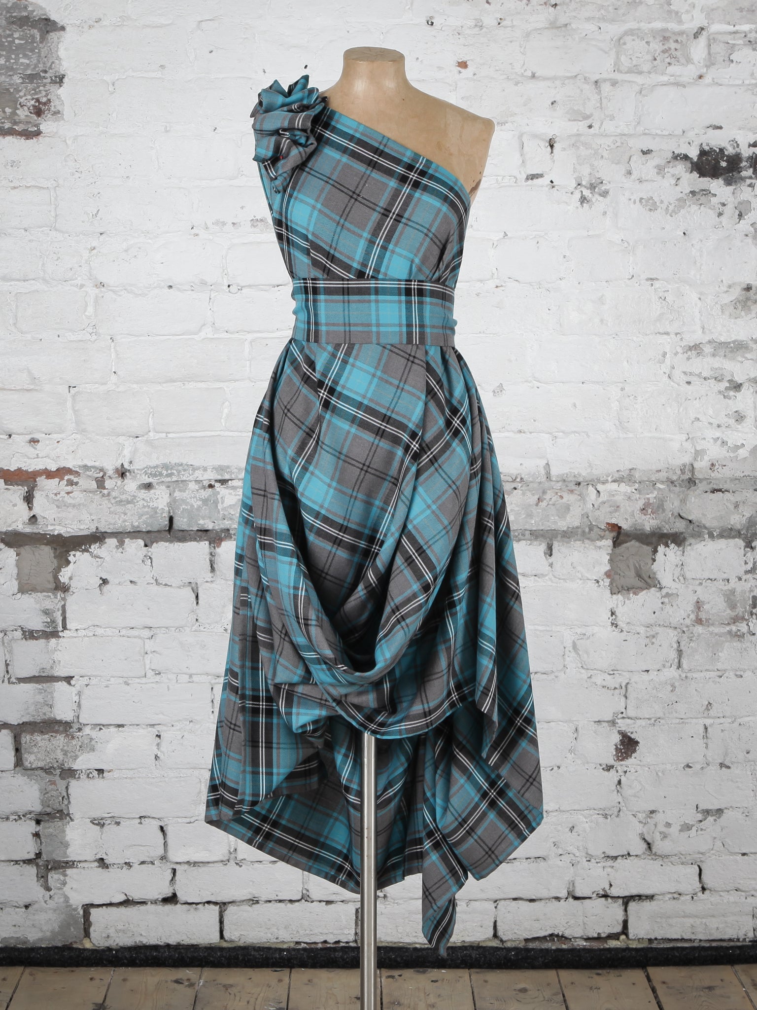 Turquoise Tartan Jessie Dress