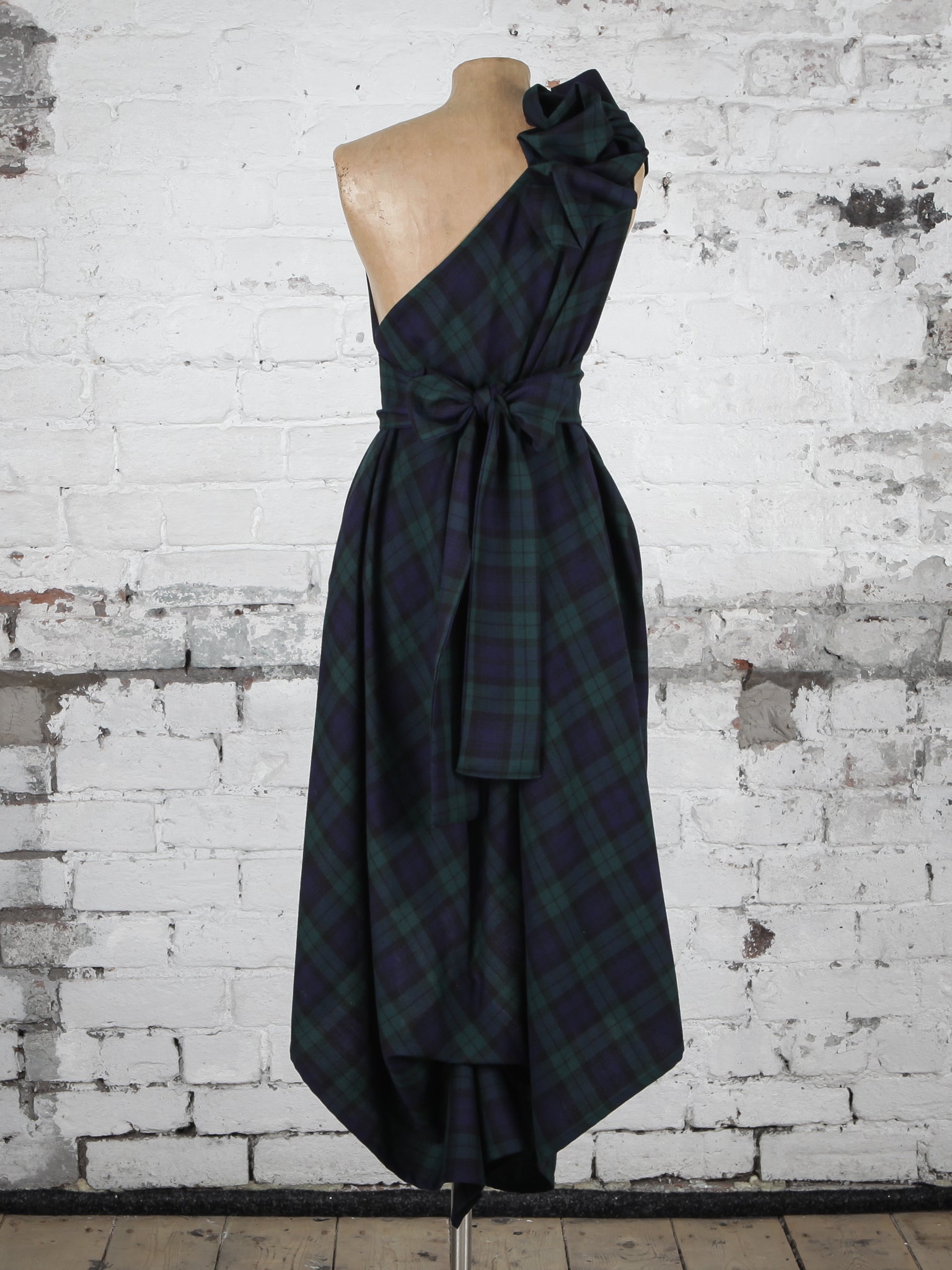 Navy and Green Tartan Jessie Dress