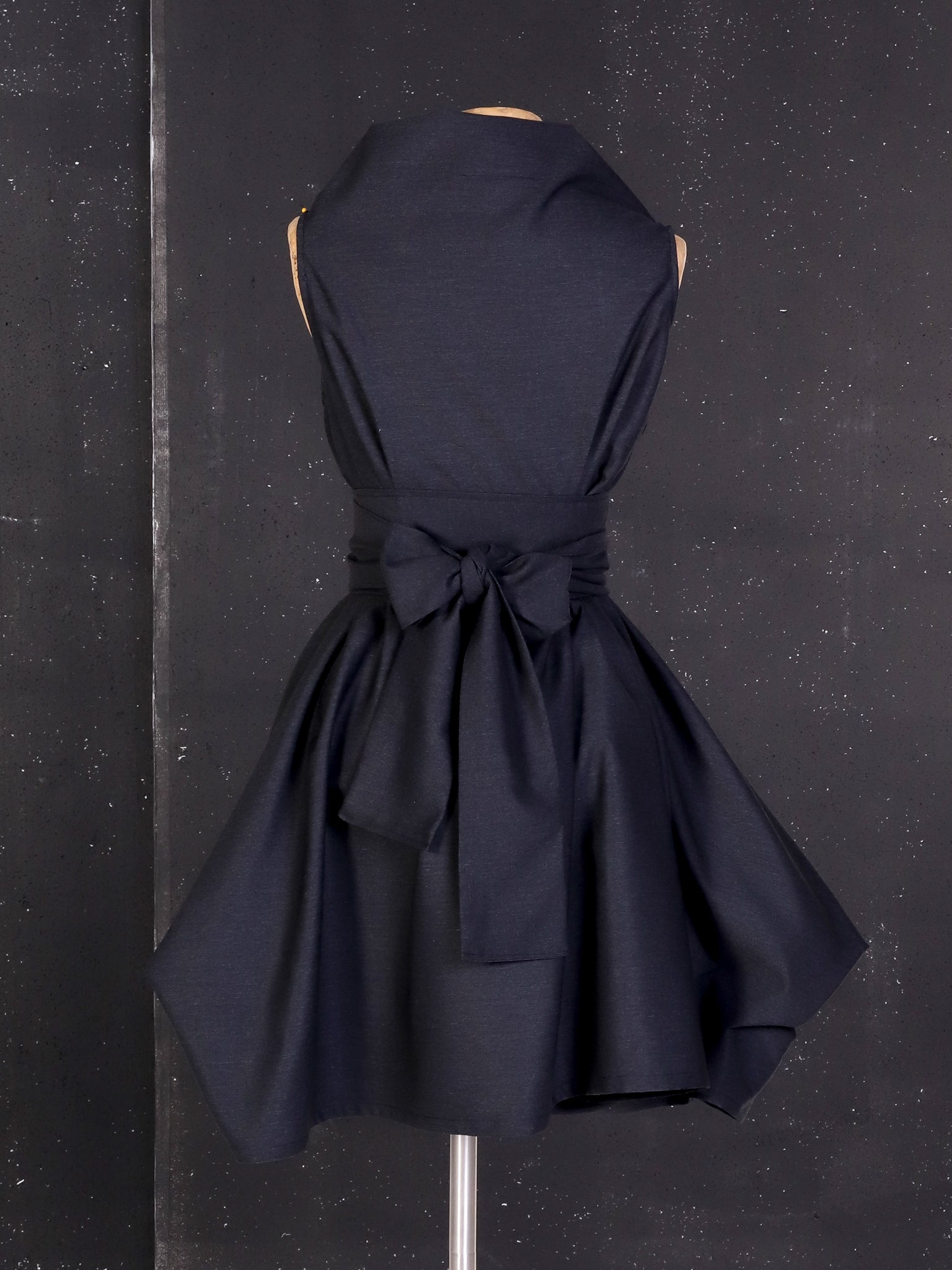 Black Trench Wrap Mini Dress