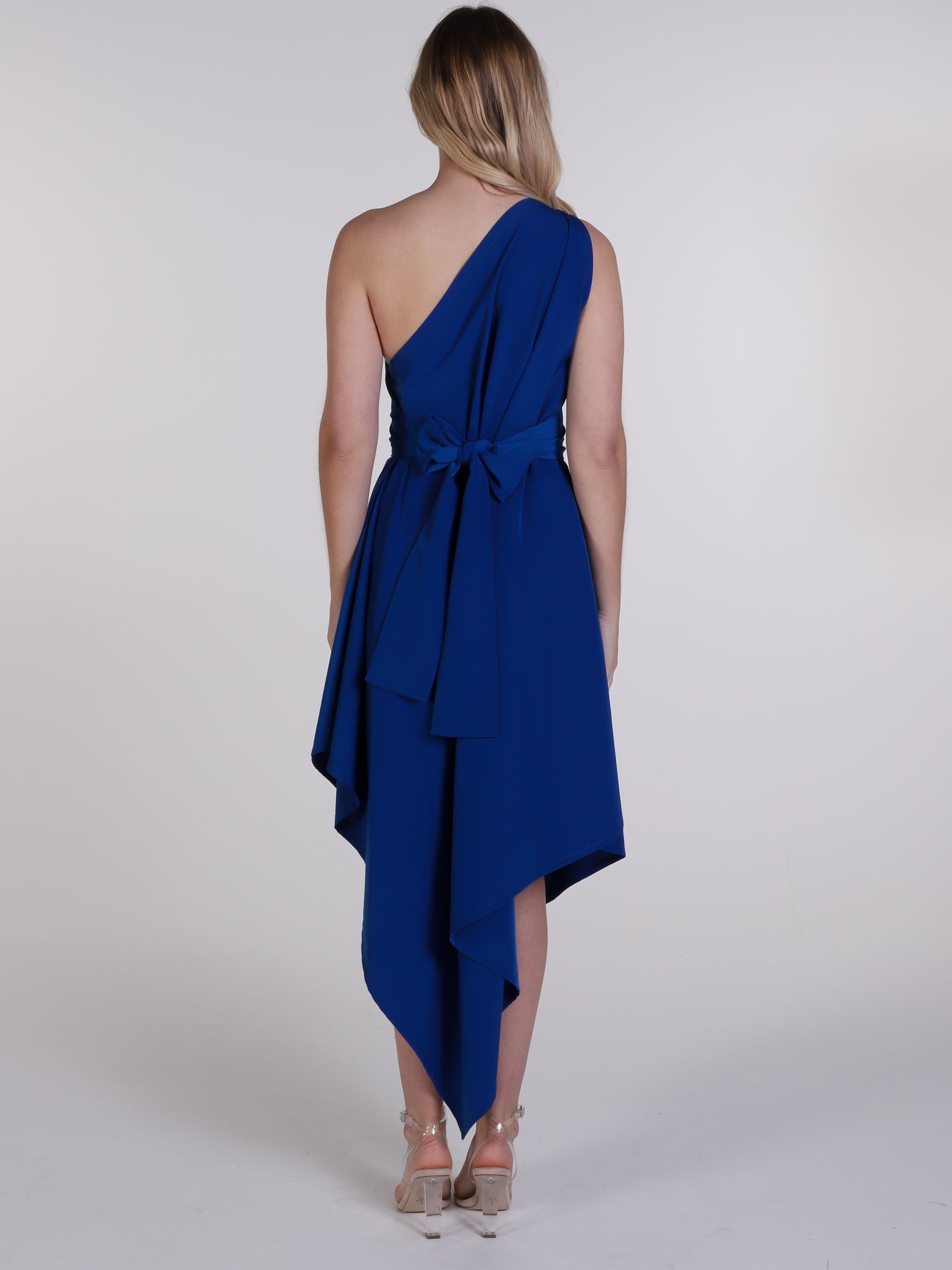 Royal Blue One Shoulder Belle Dress