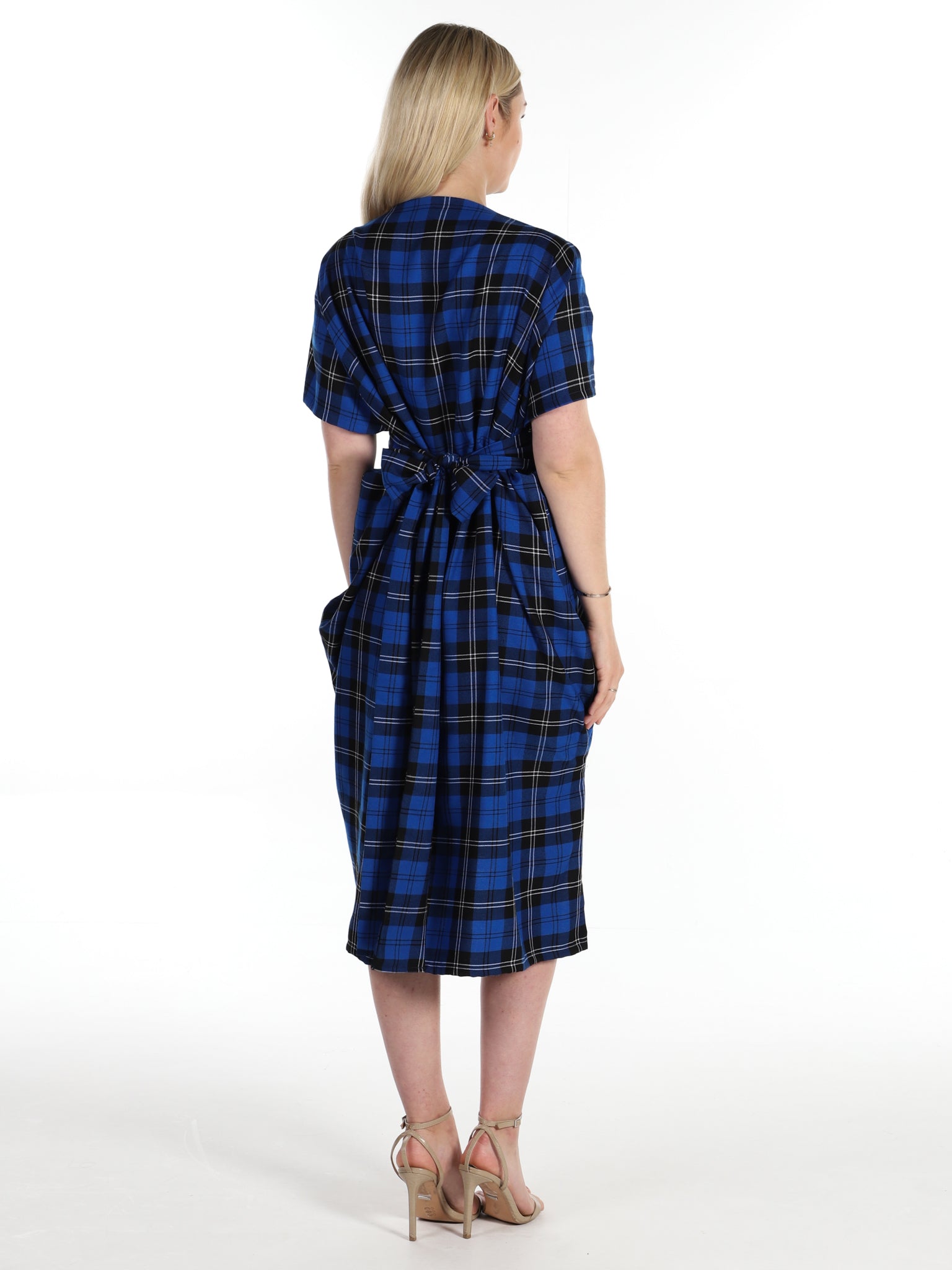 Royal Blue Tartan Riva Dress