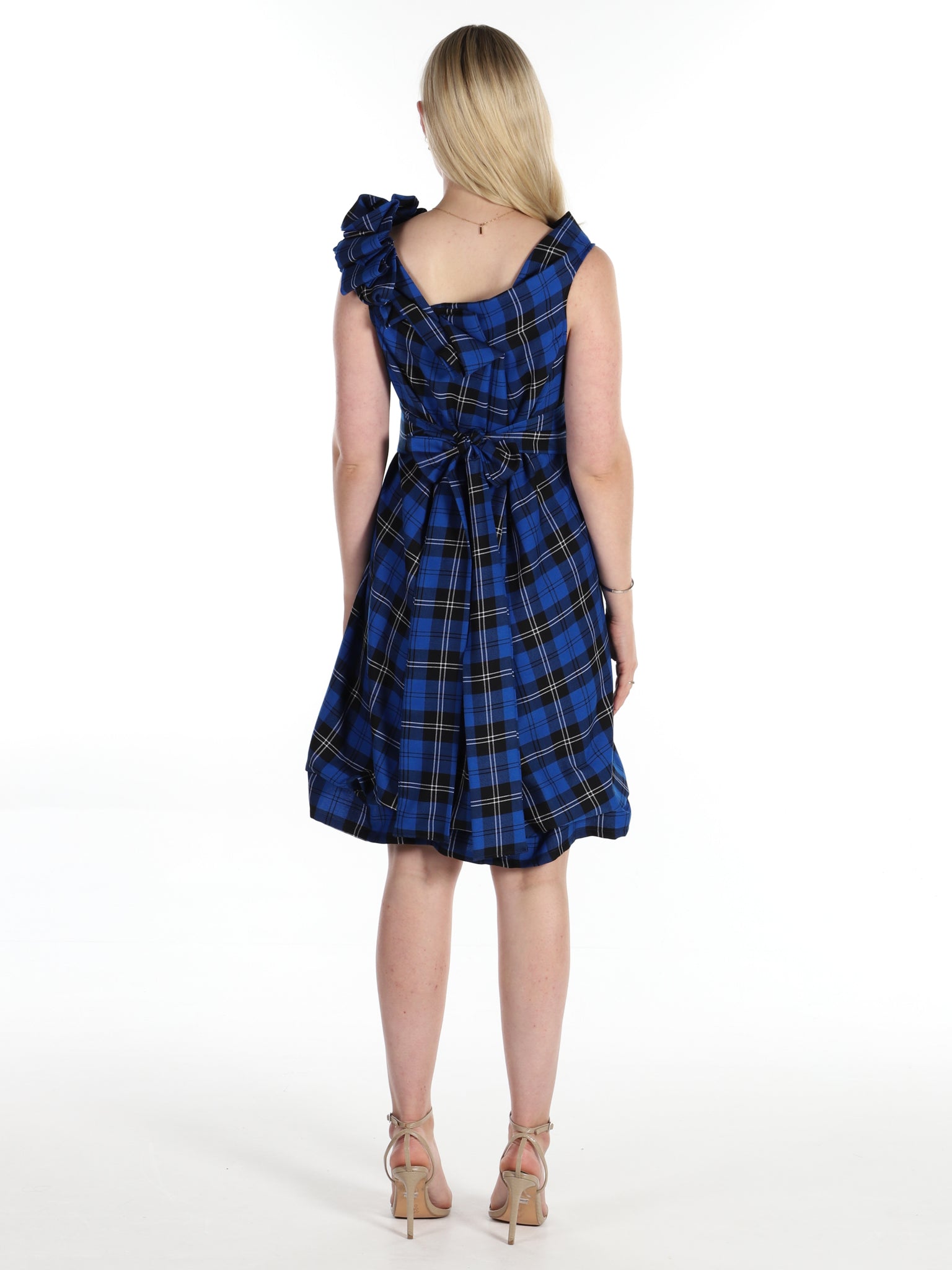 Royal Blue Tartan Anna Dress