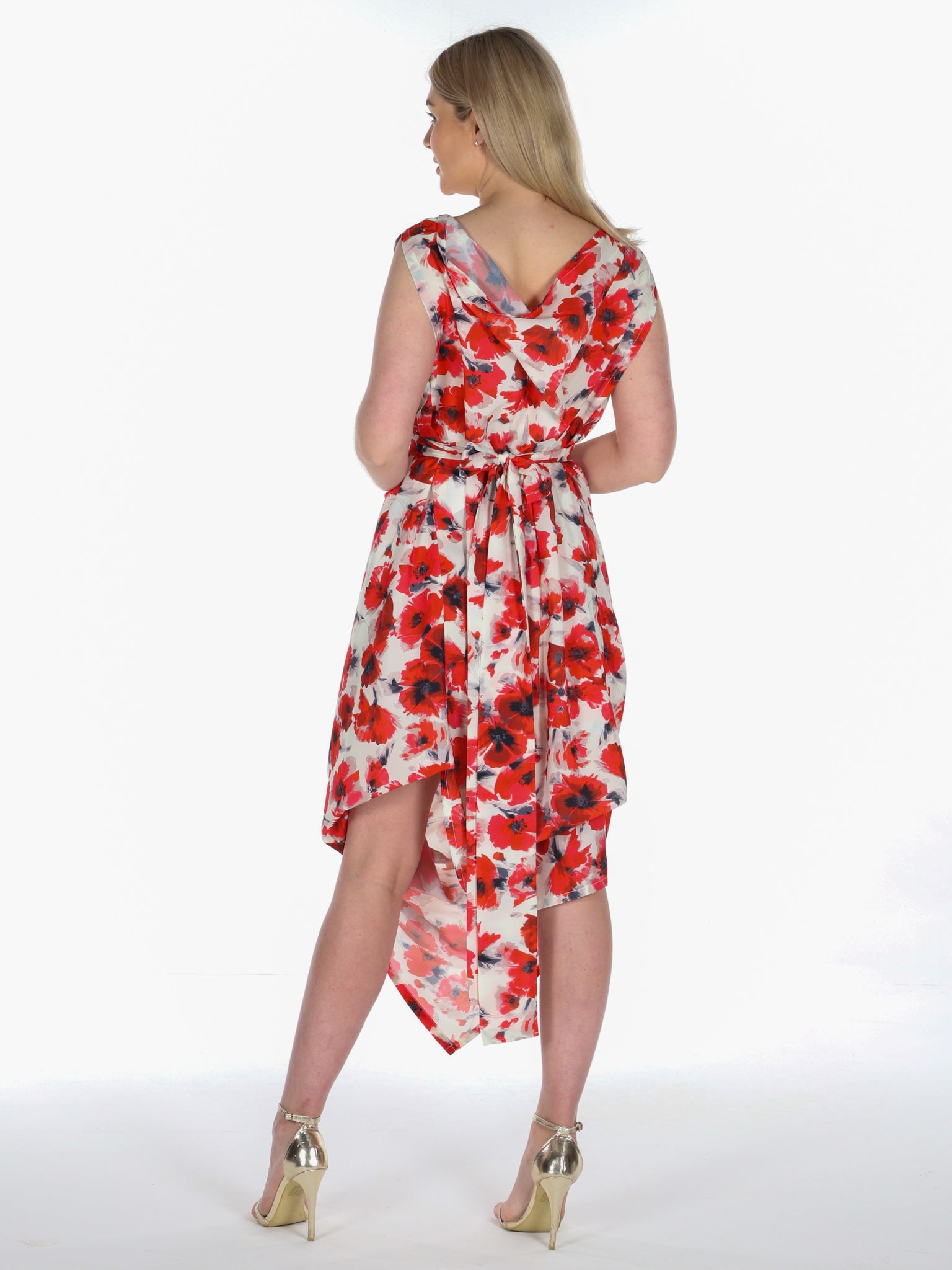 Poppy Dress in Red Poppy Print