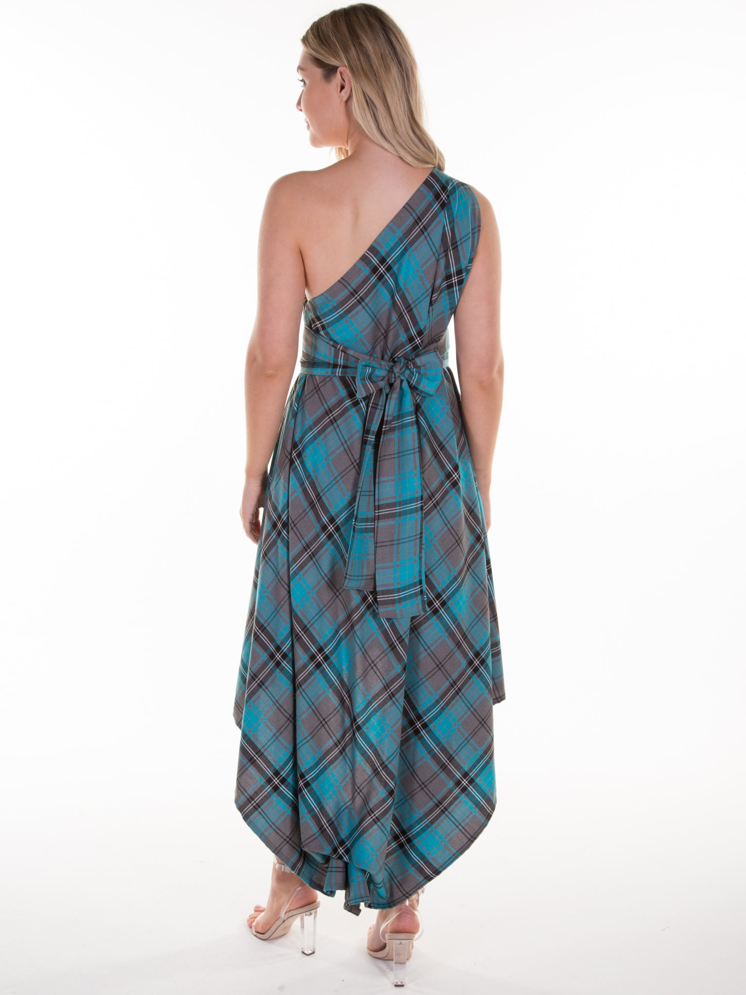Turquoise Tartan Jessie Dress