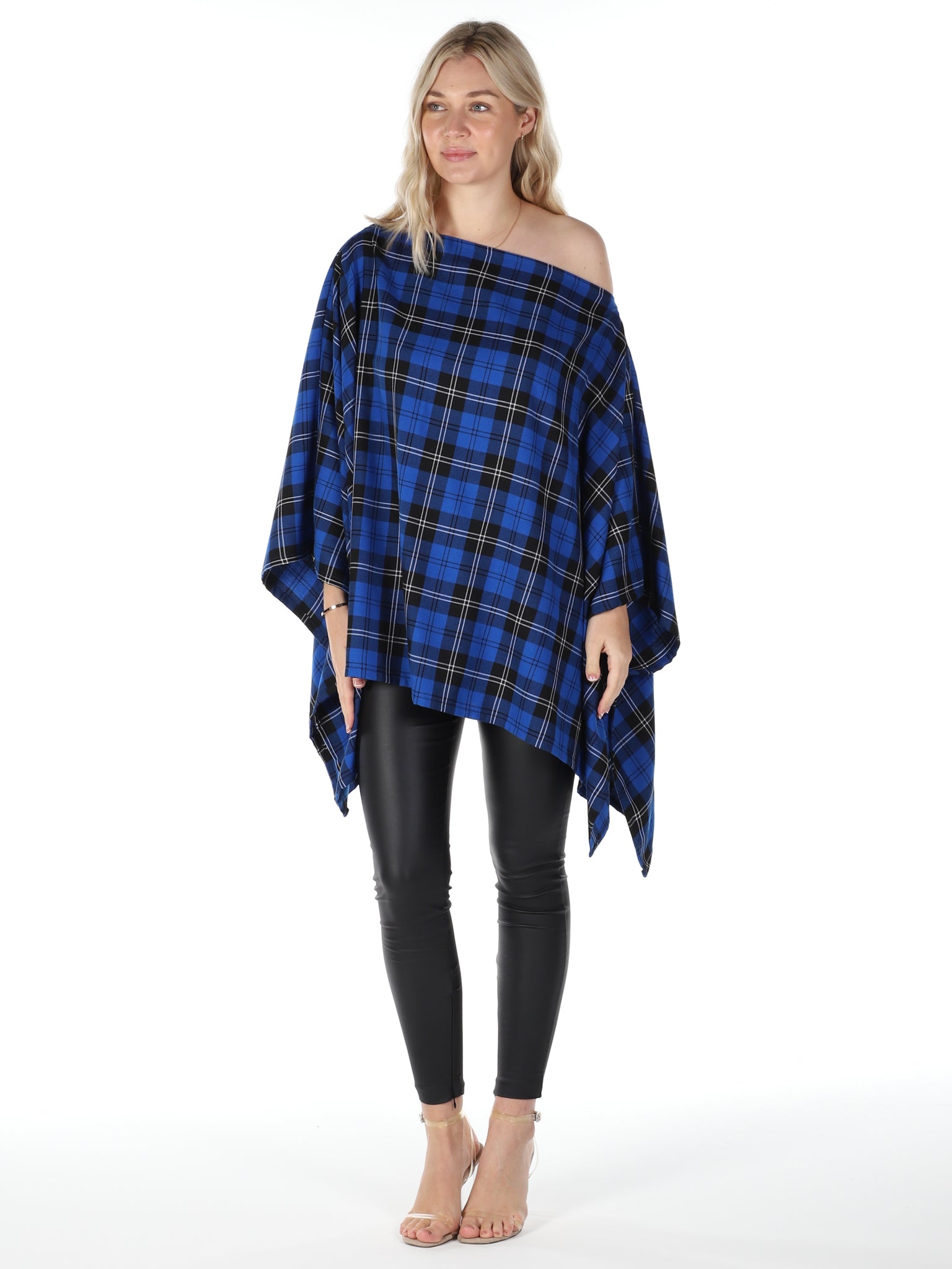 Royal Blue Tartan Luna Top