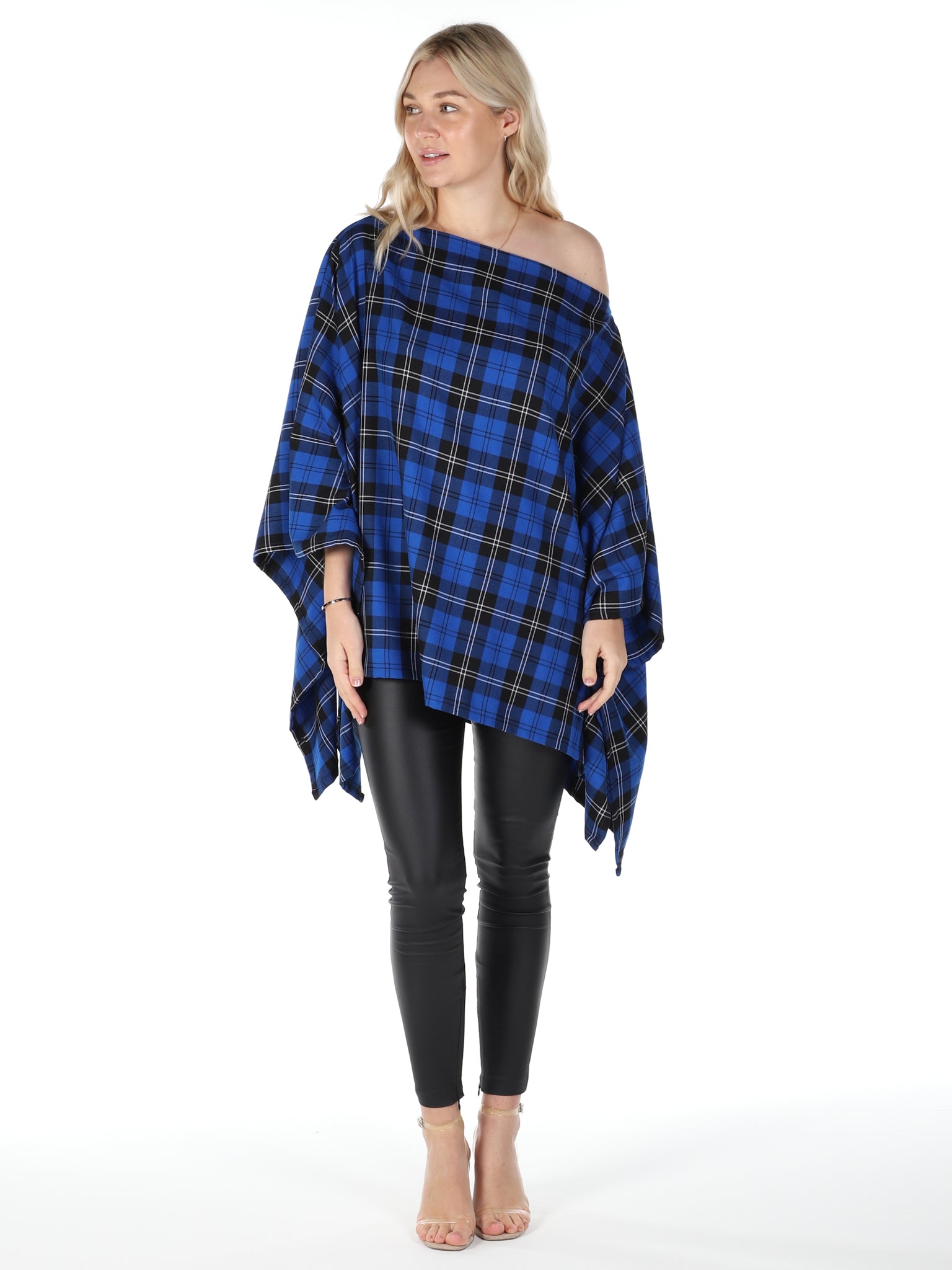 Royal Blue Tartan Luna Top