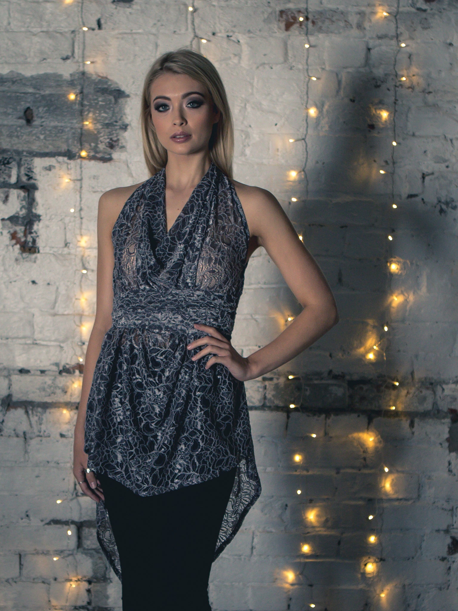 Slate Lace Alice Maxi Top