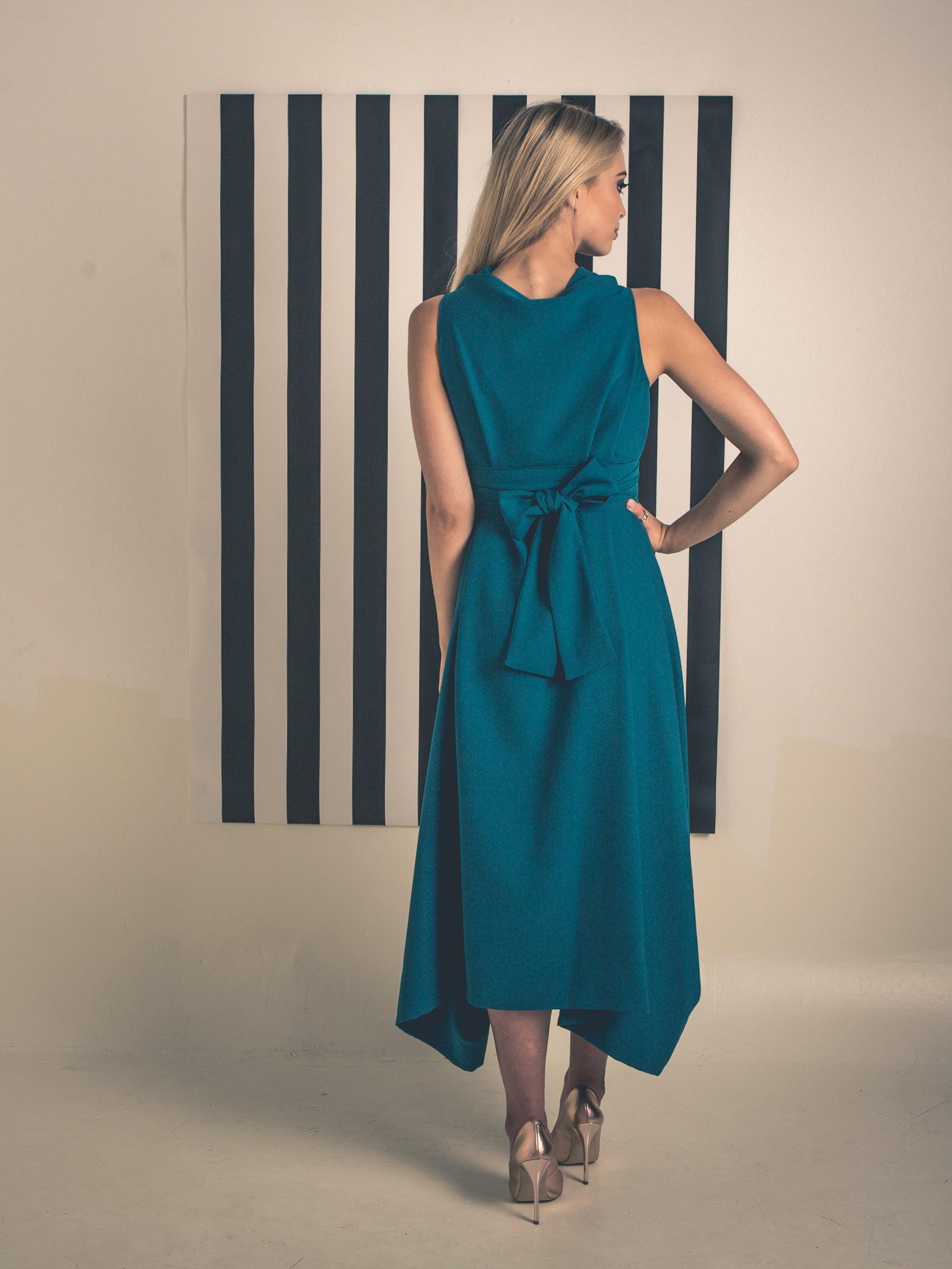 Teal Darcy Midi Dress