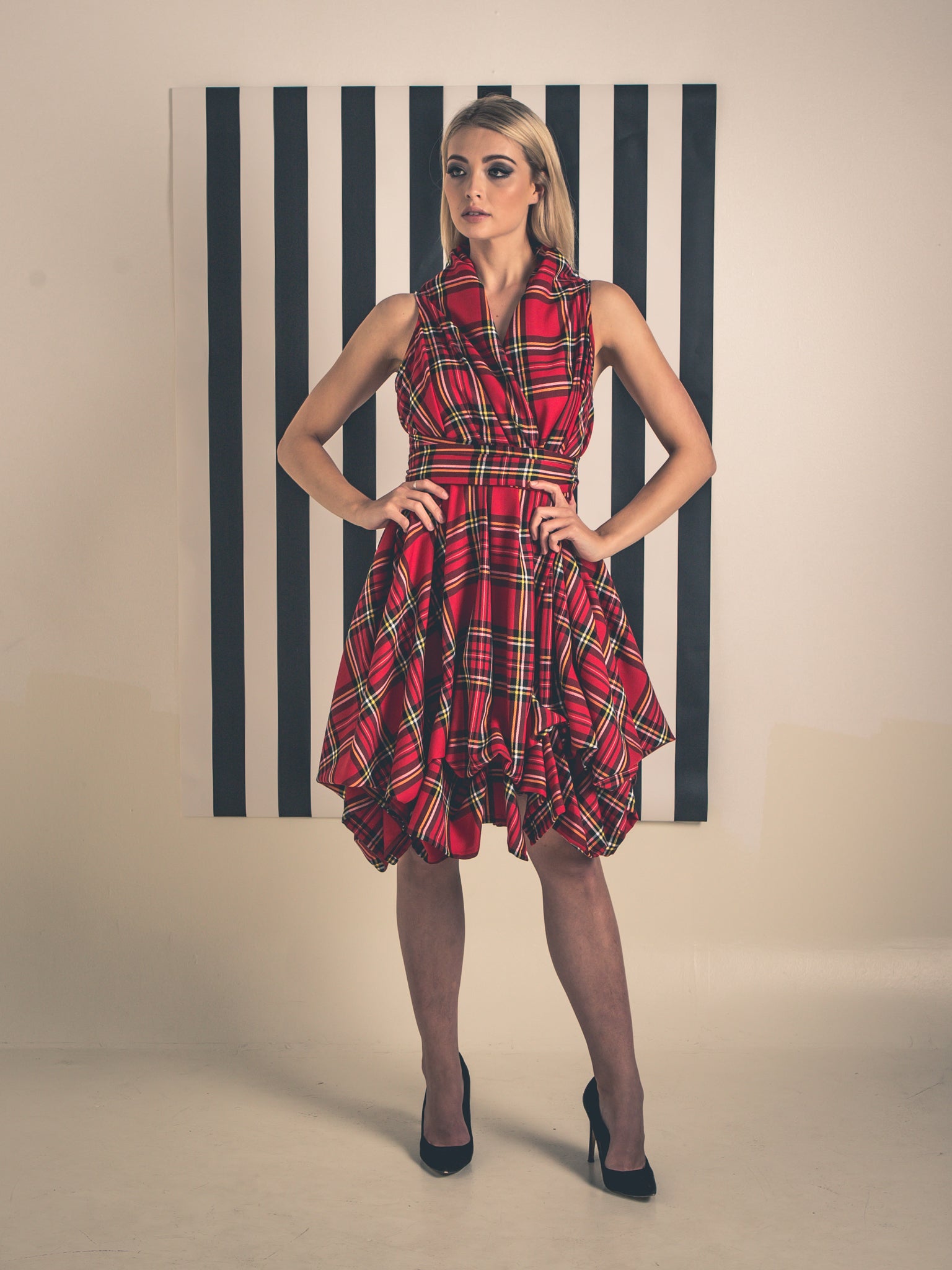 Royal Stewart Tartan Trench Dress