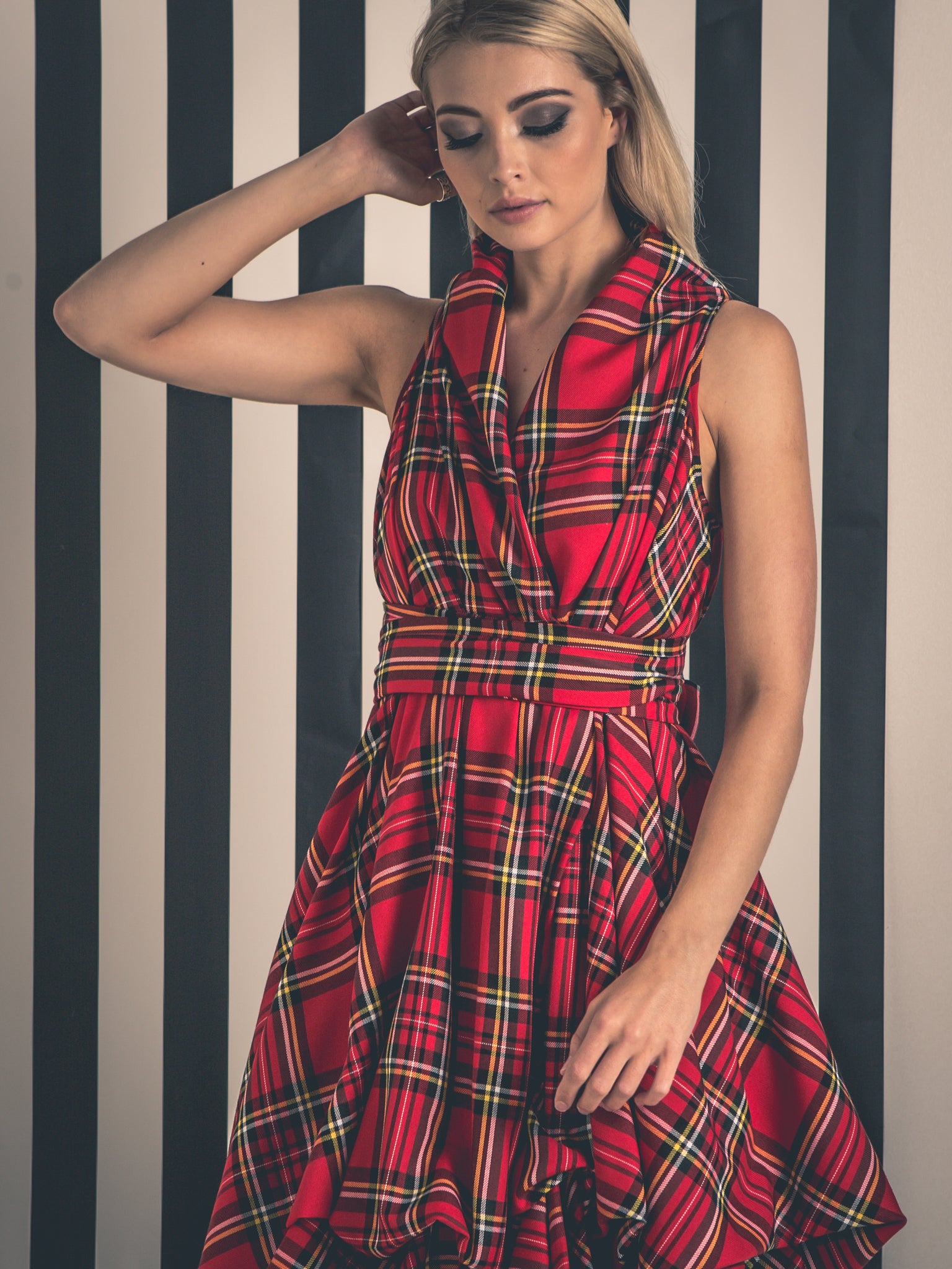 Royal Stewart Tartan Trench Dress