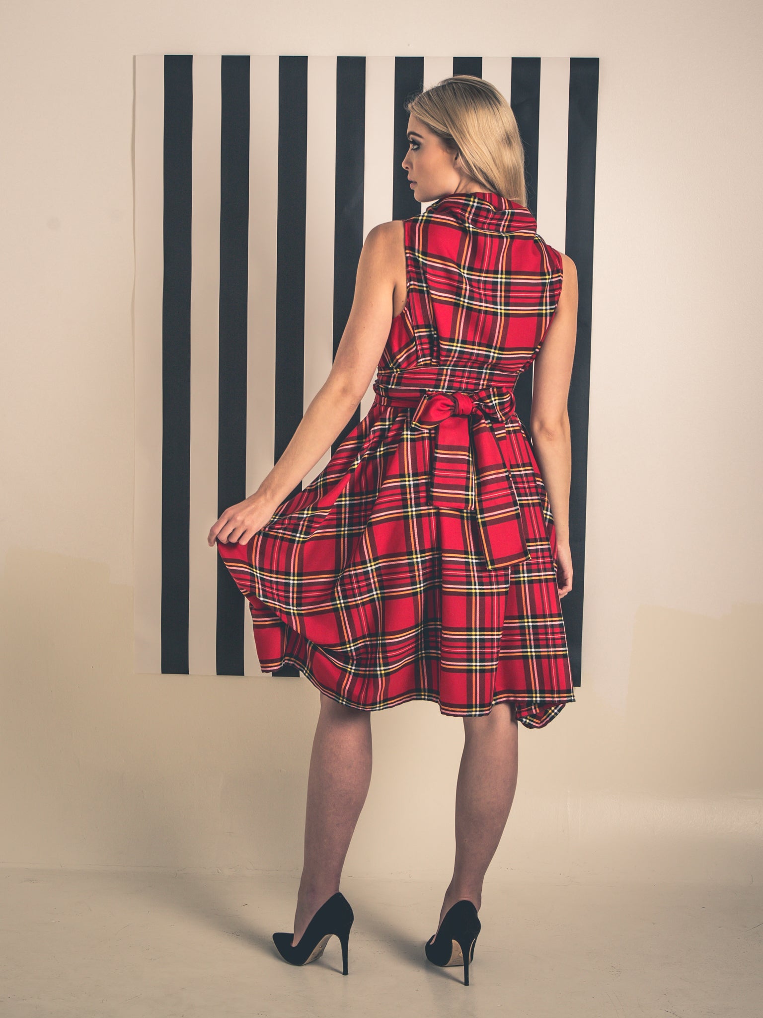 Royal Stewart Tartan Trench Dress