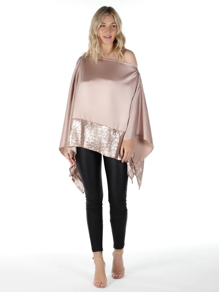 Champagne and Gold Sequin Luna Top