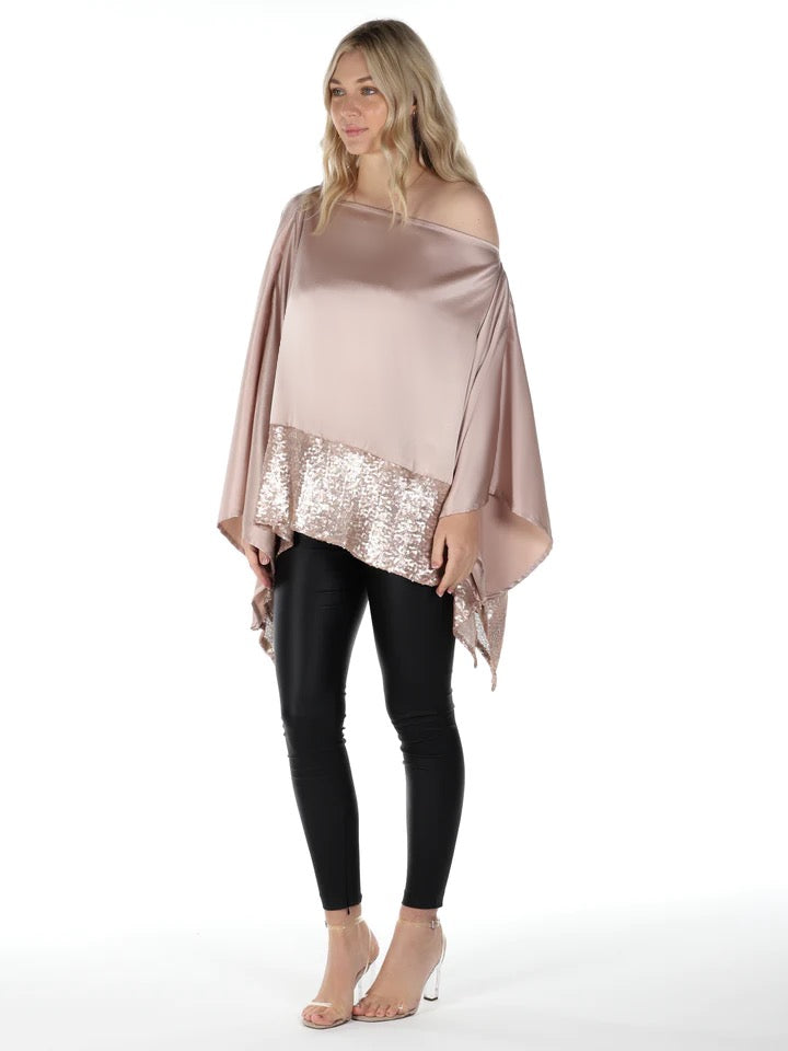 Champagne and Gold Sequin Luna Top