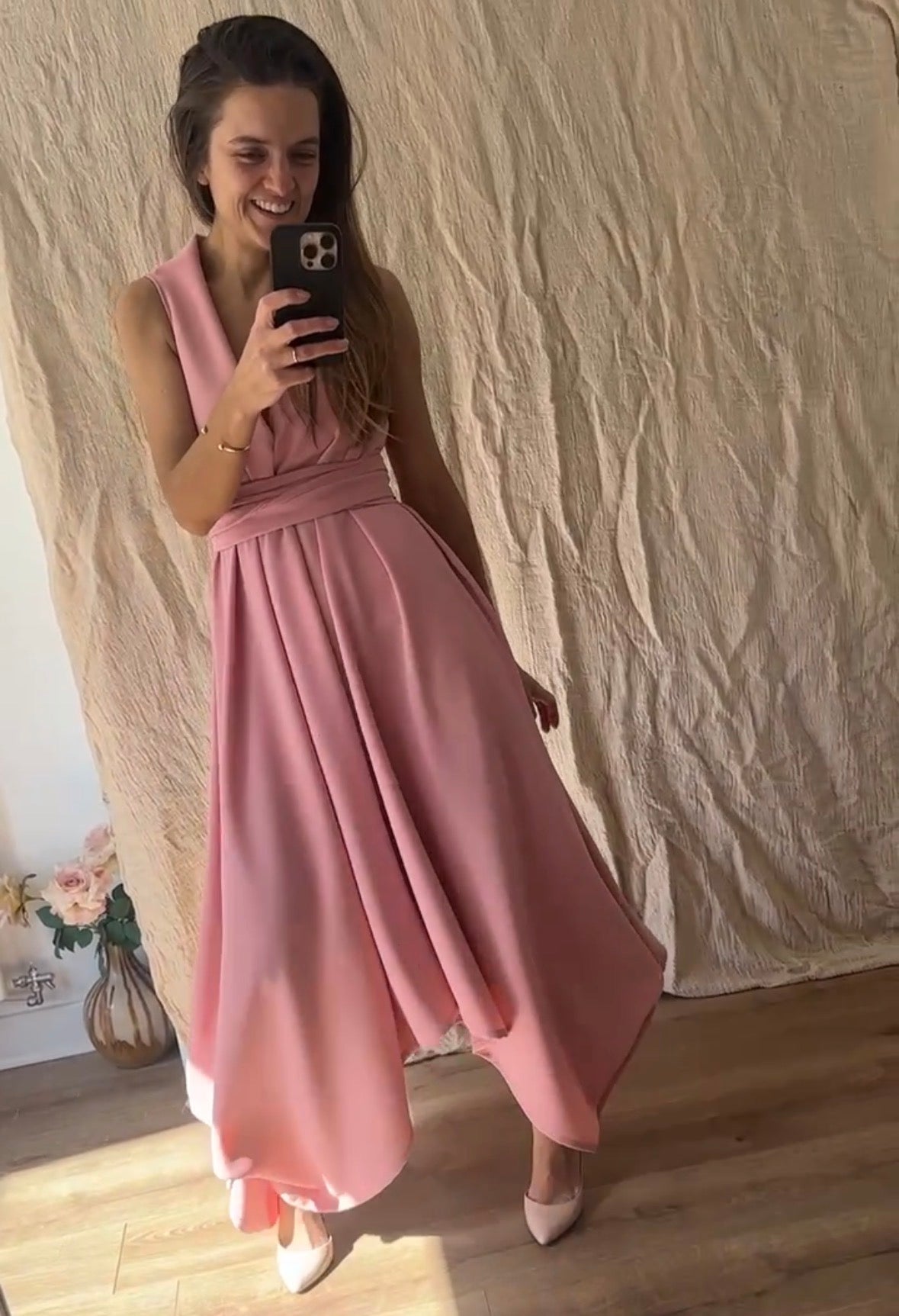 Blush Pink Darcy Dress.
