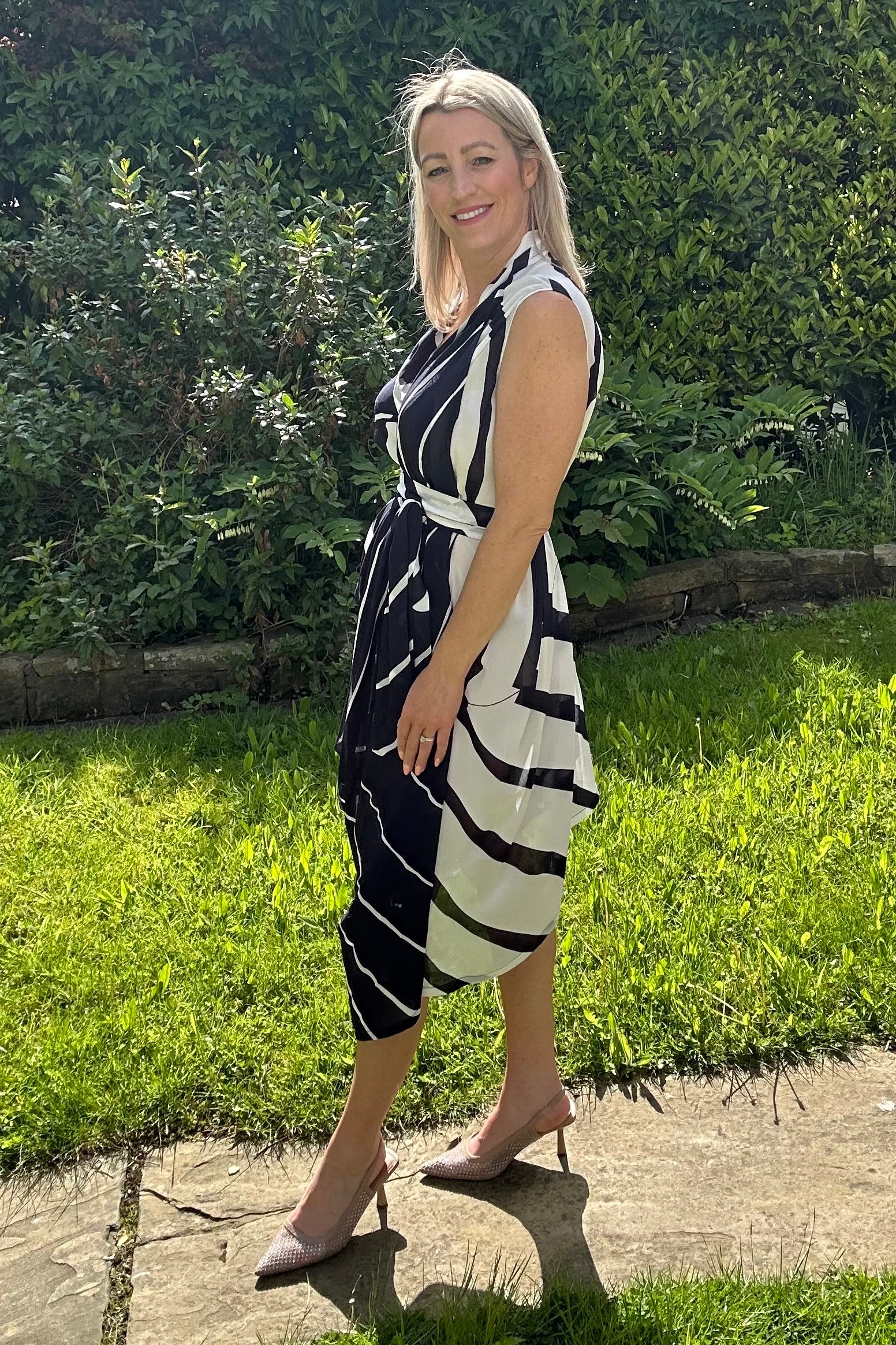 Navy and Cream Lexi Dress