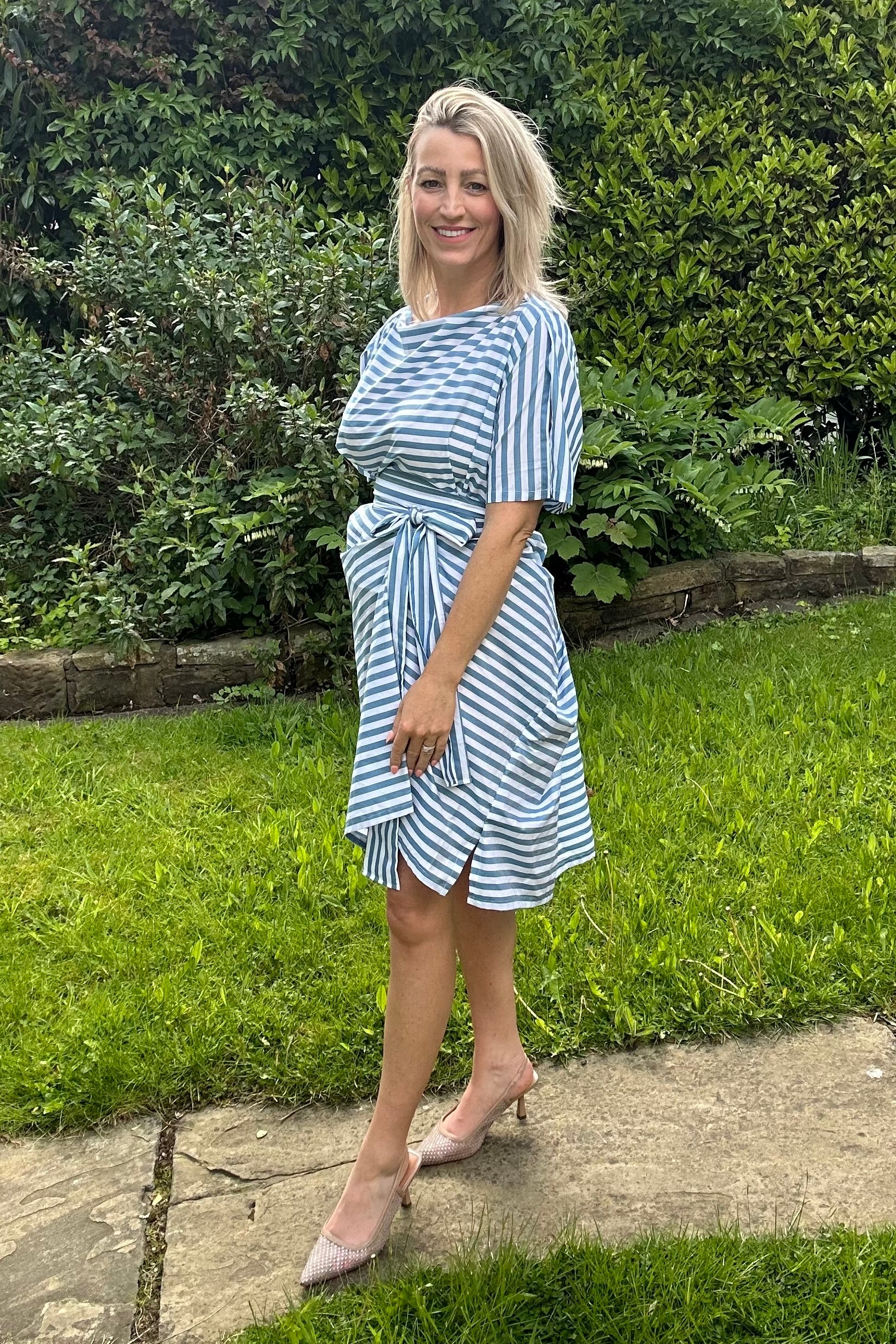 Blue stripe Riva dress