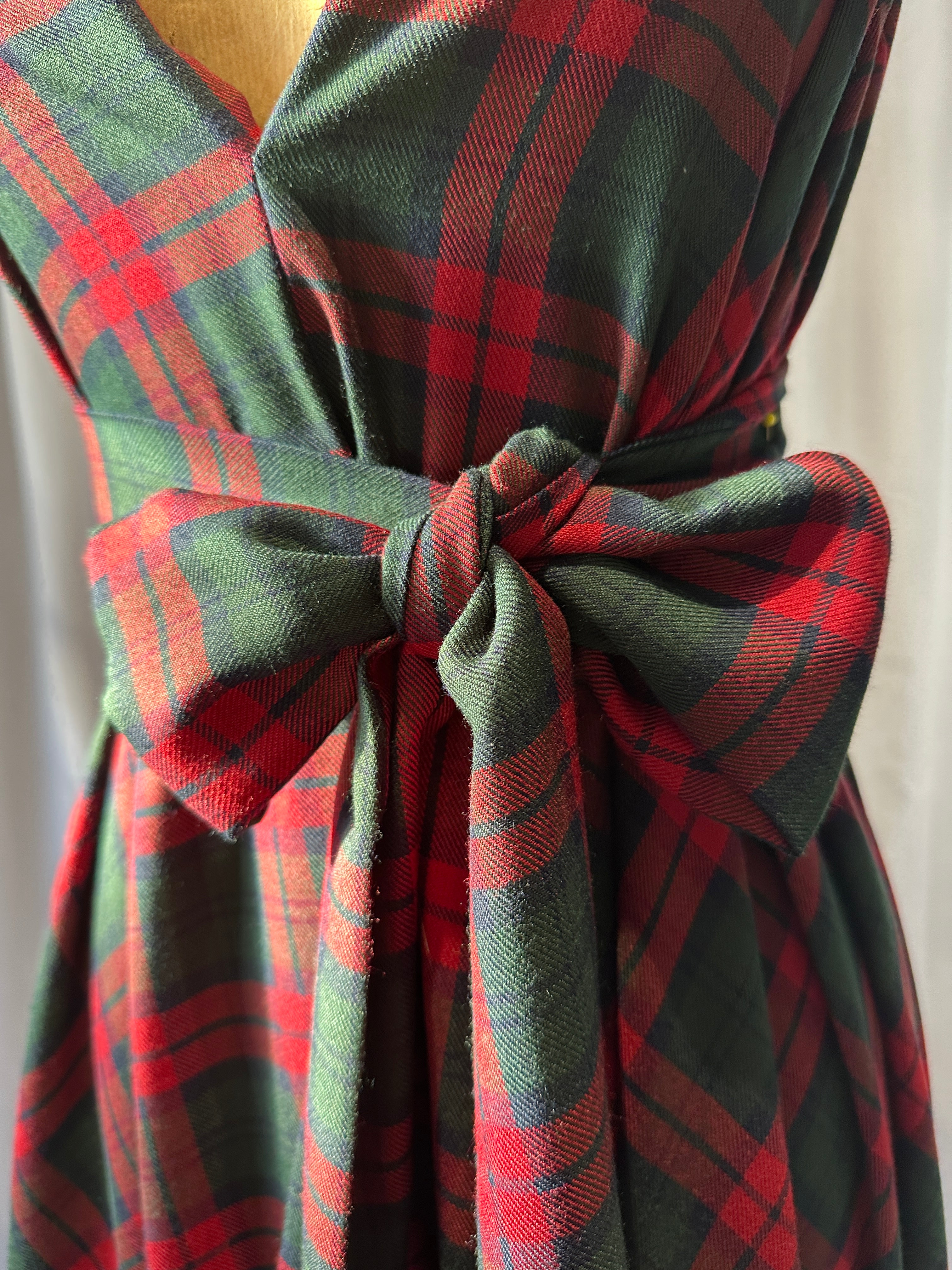 Red & Green Tartan Darcy Dress