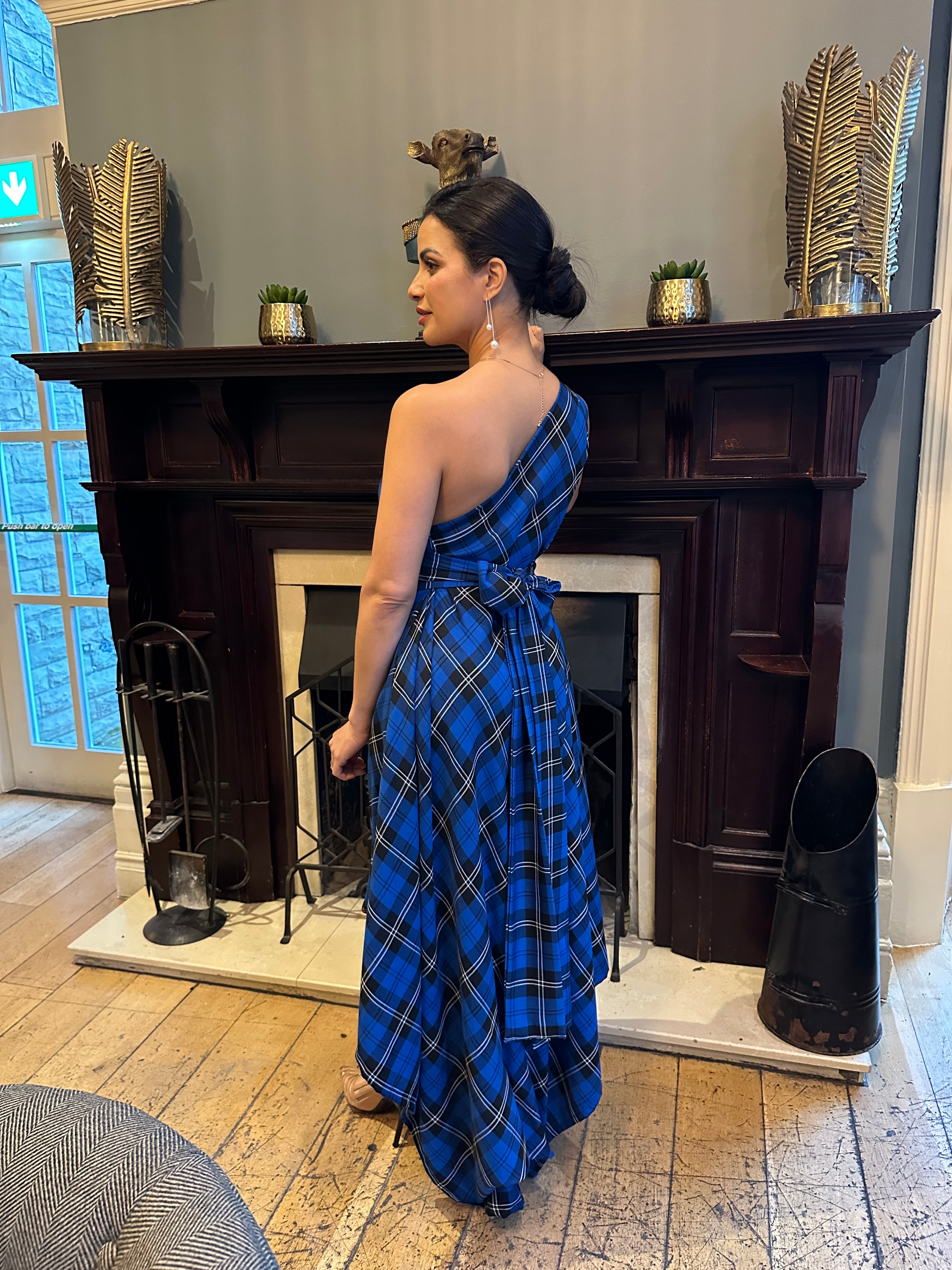 Royal Blue Tartan Jessie Dress