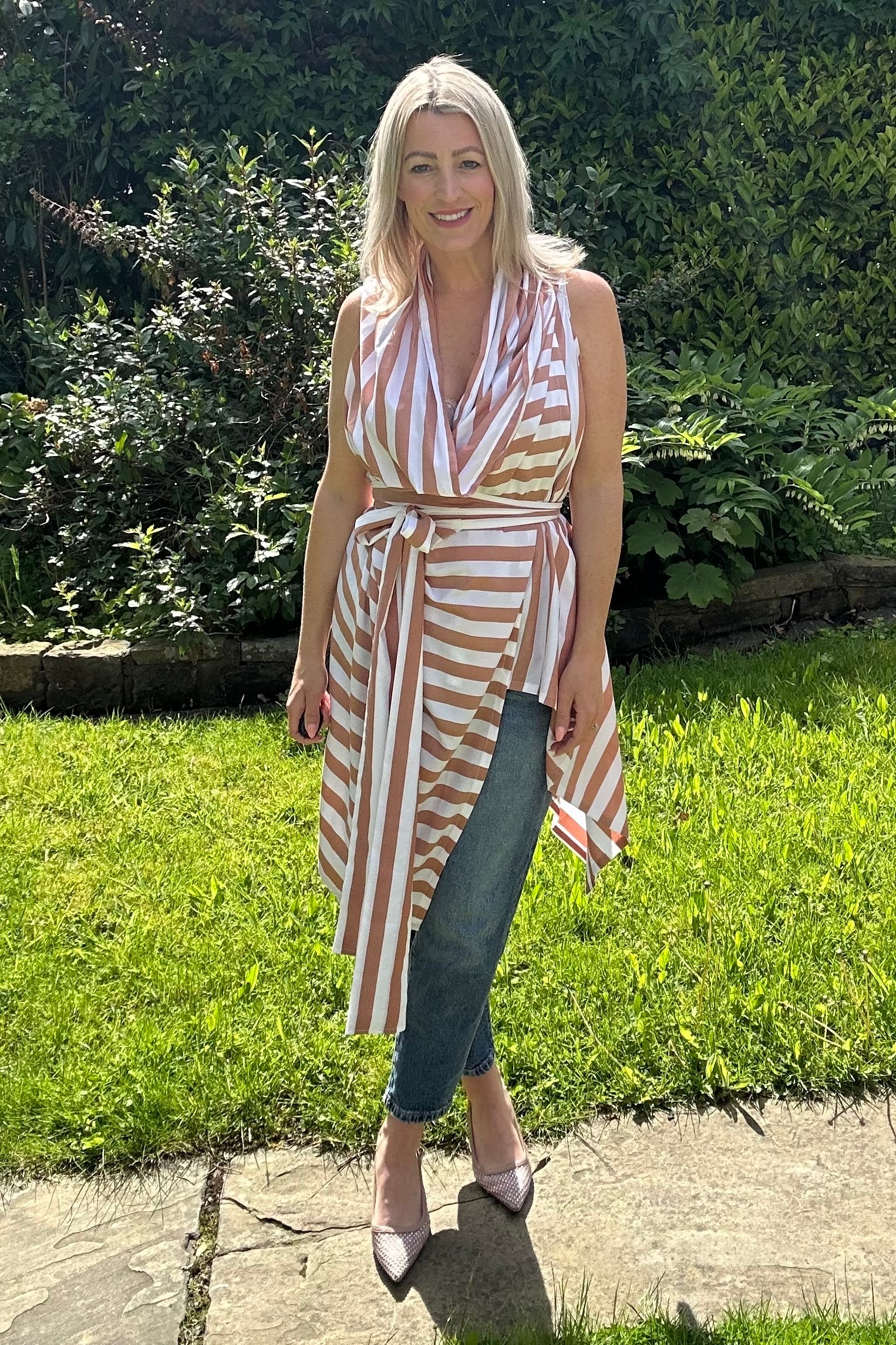 Beige Stripe Lexi Top