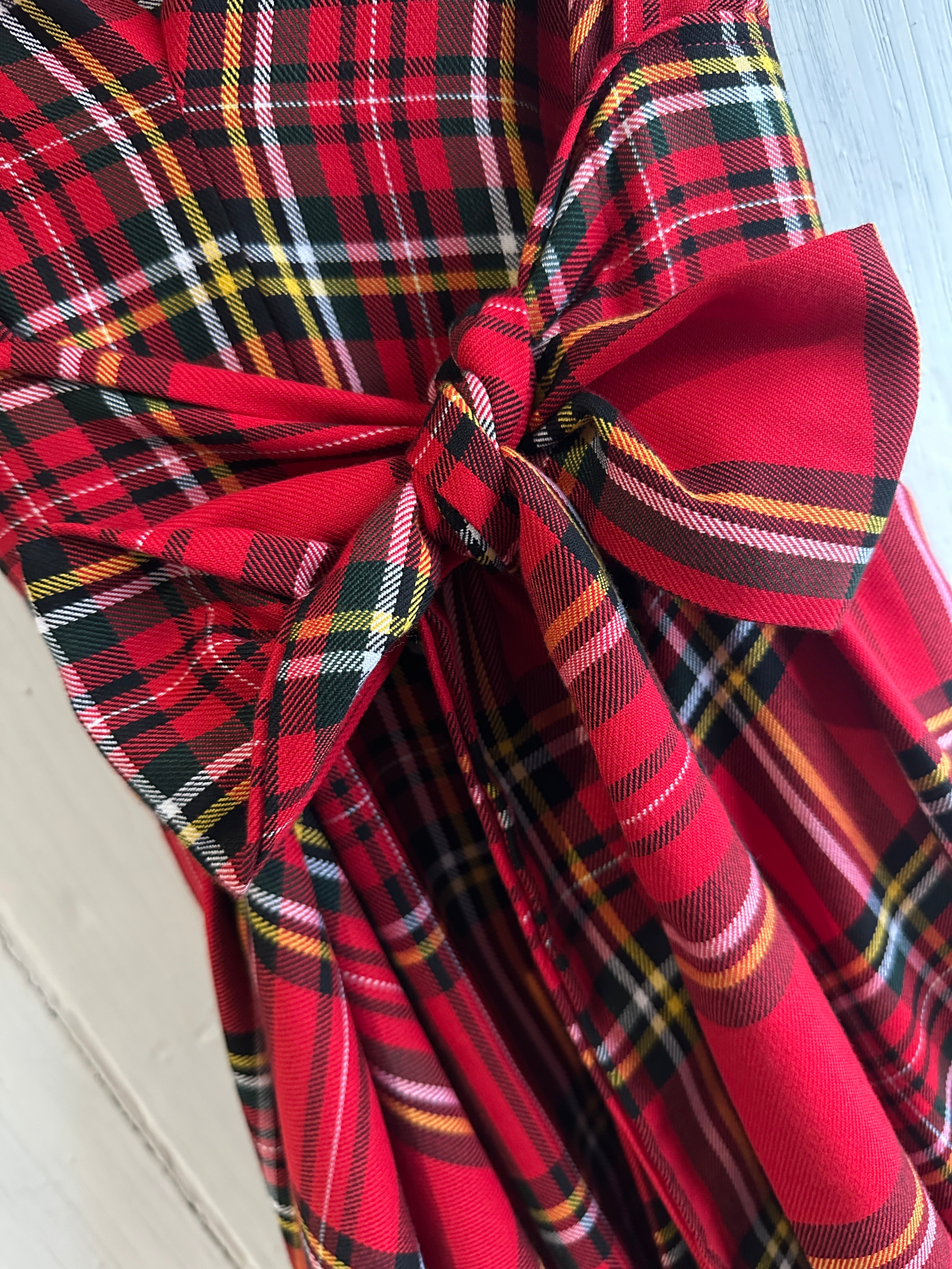 Bright Red Tartan Harlow Dress