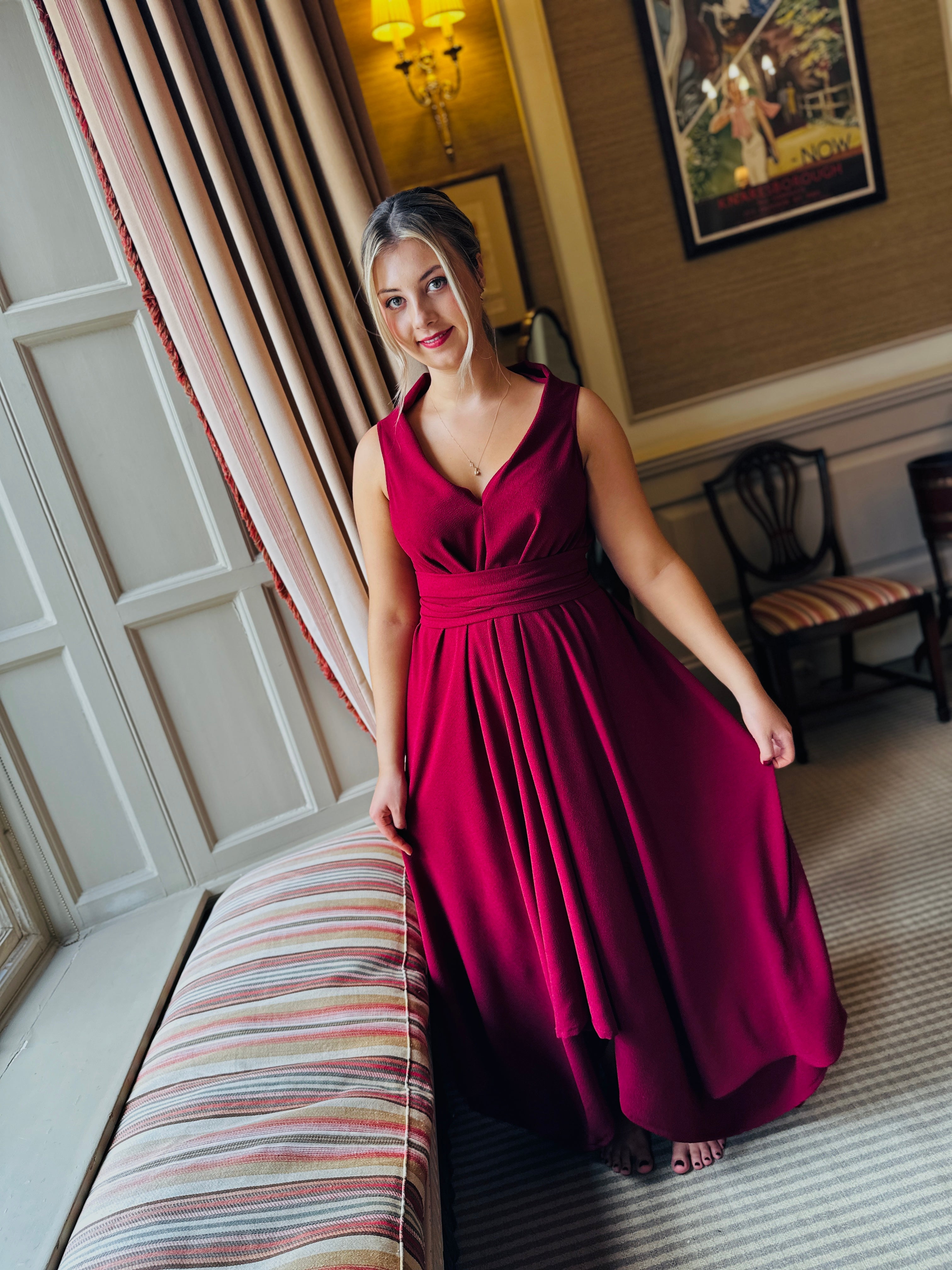 Deep Red Darcy Dress