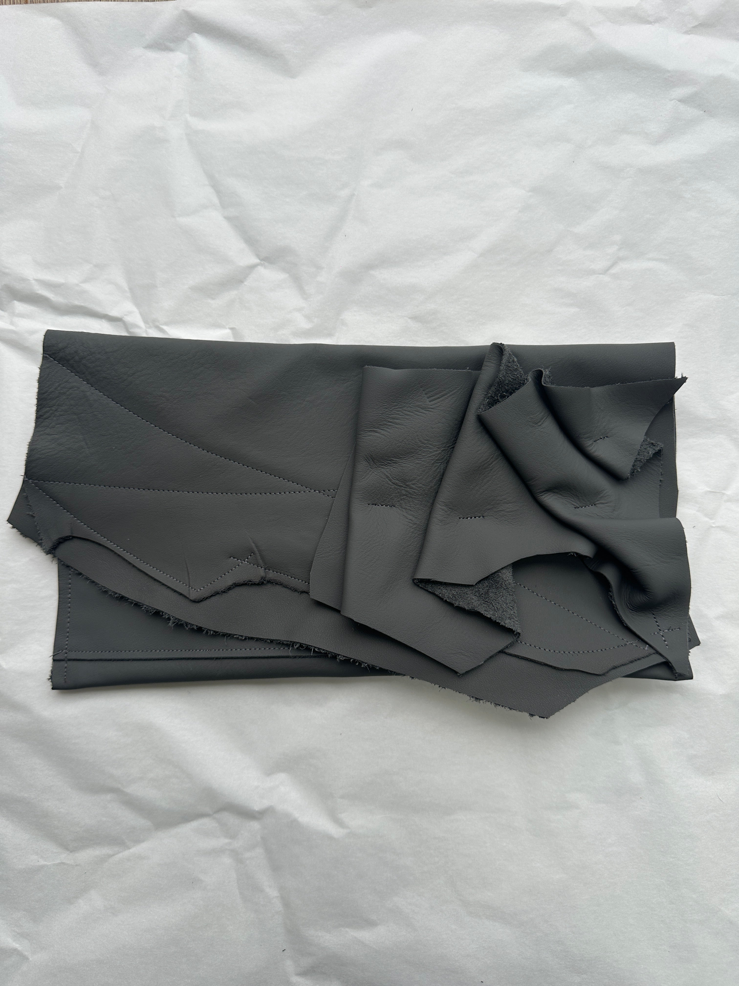 Amelia Ruffled Leather Clutch Bag.