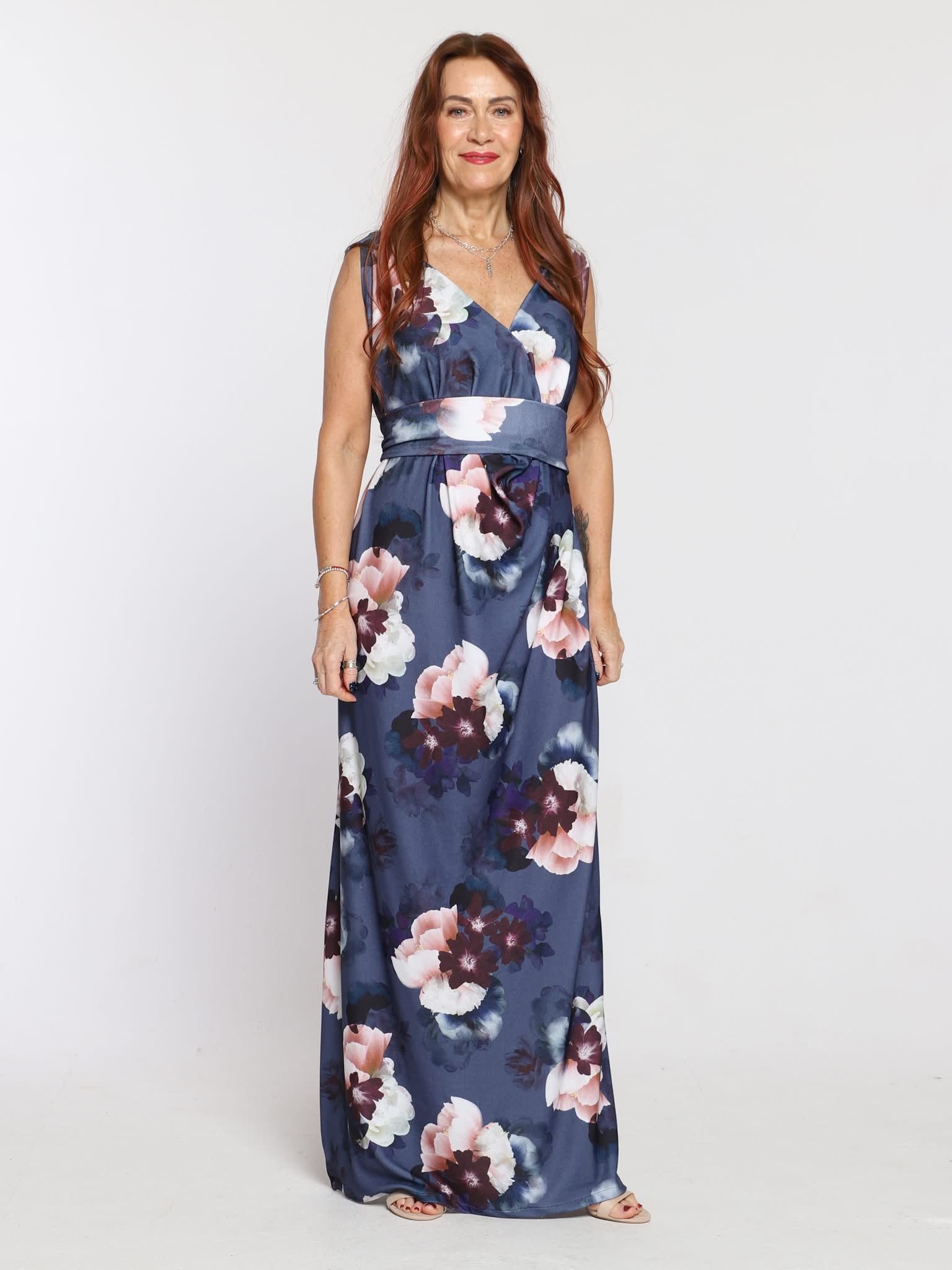 Blue Floral Maxi Dress